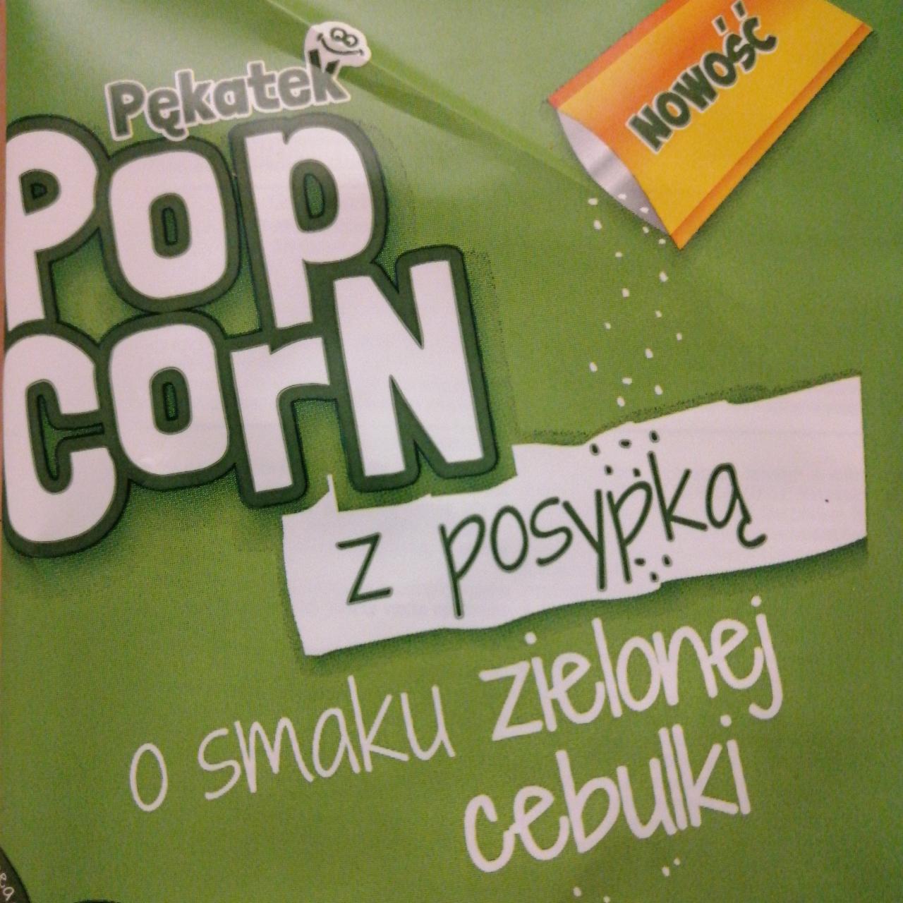 Zdjęcia - Popcorn z posypką o smaku zielonej cebulki Pękatek