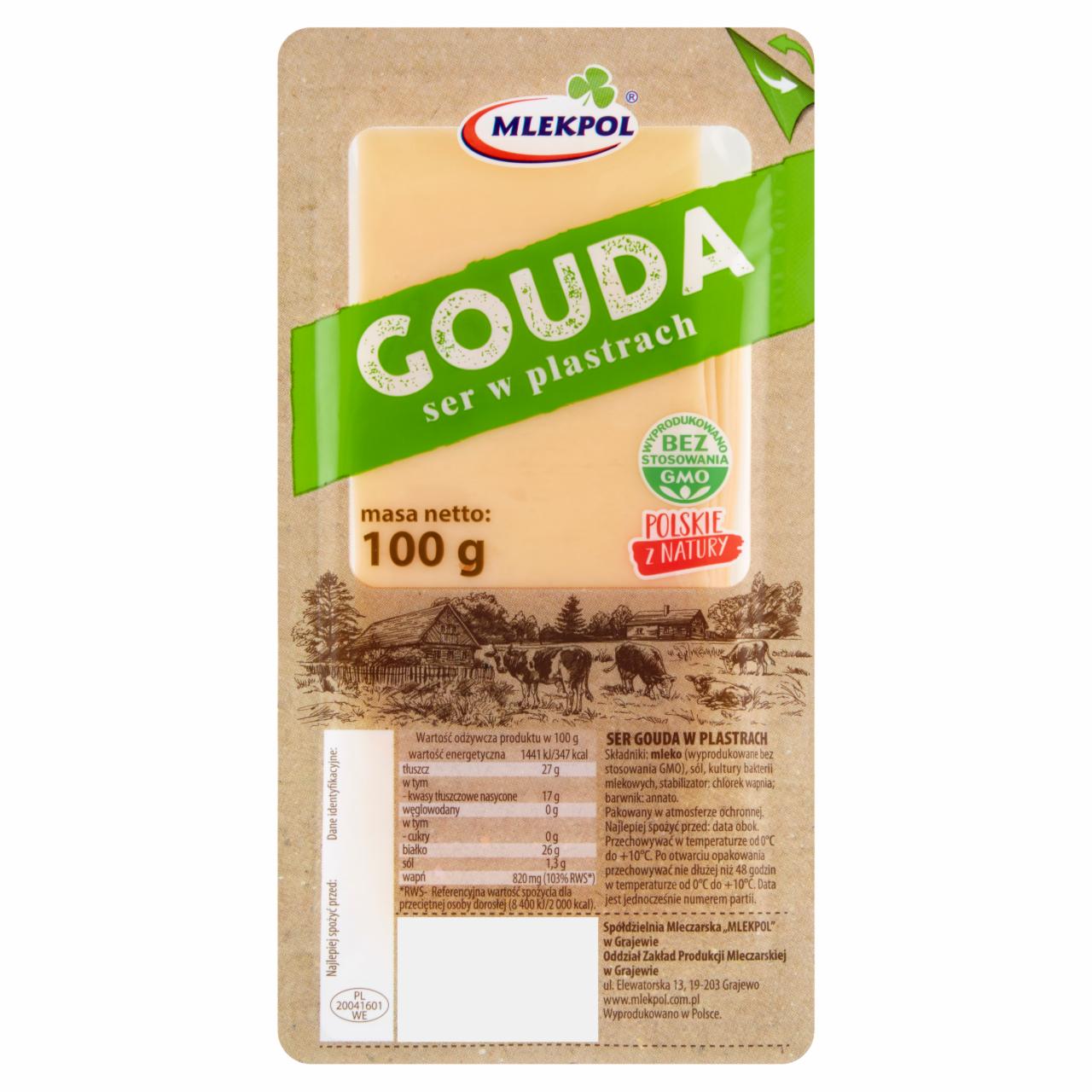 Zdjęcia - Mlekpol Ser w plastrach Gouda 100 g