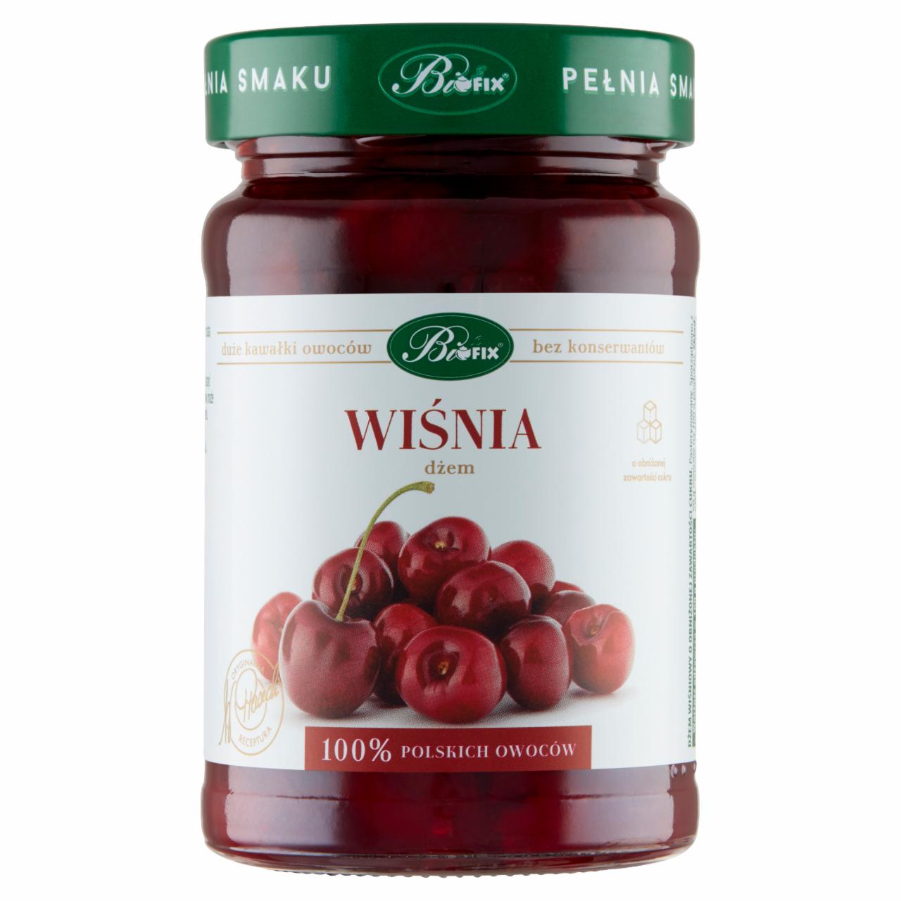 Zdjęcia - Bifix Dżem wiśnia o obniżonej zawartości cukru 290 g