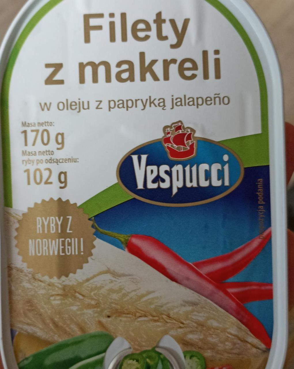 Zdjęcia - Filety z makreli w oleju z papryką jalapeño Vespucci