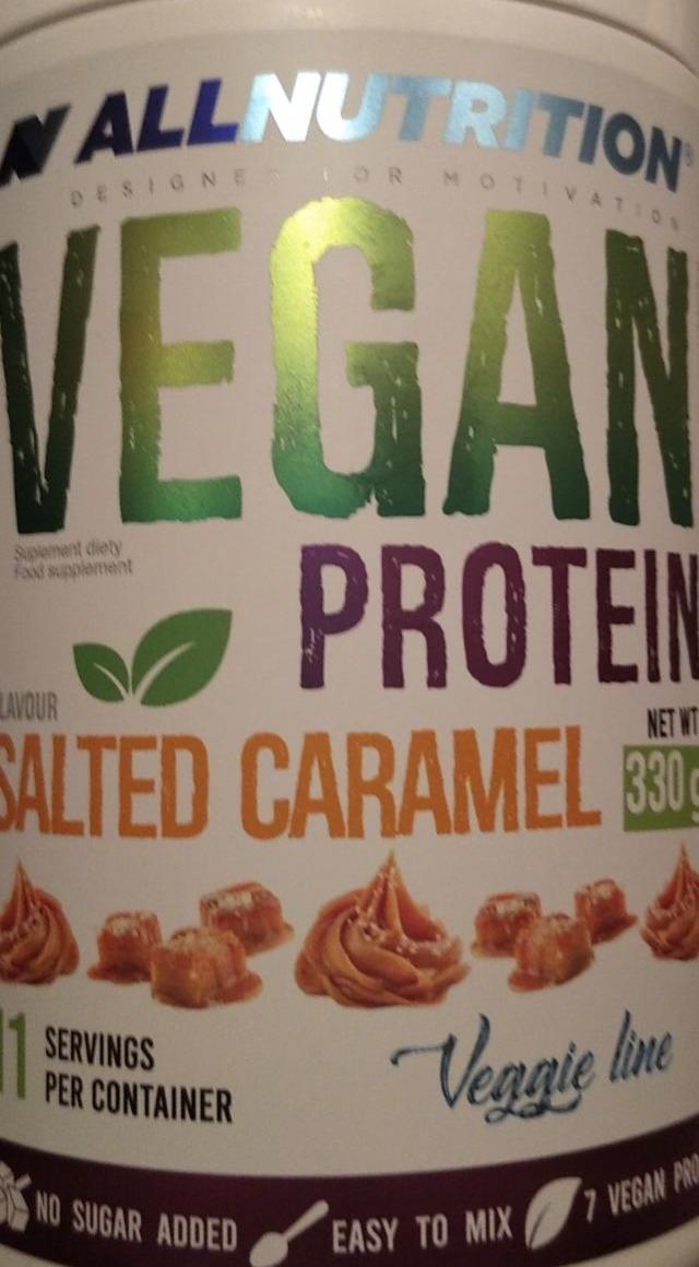 Zdjęcia - Allnutrition VEGAN PROTEIN salted carmel