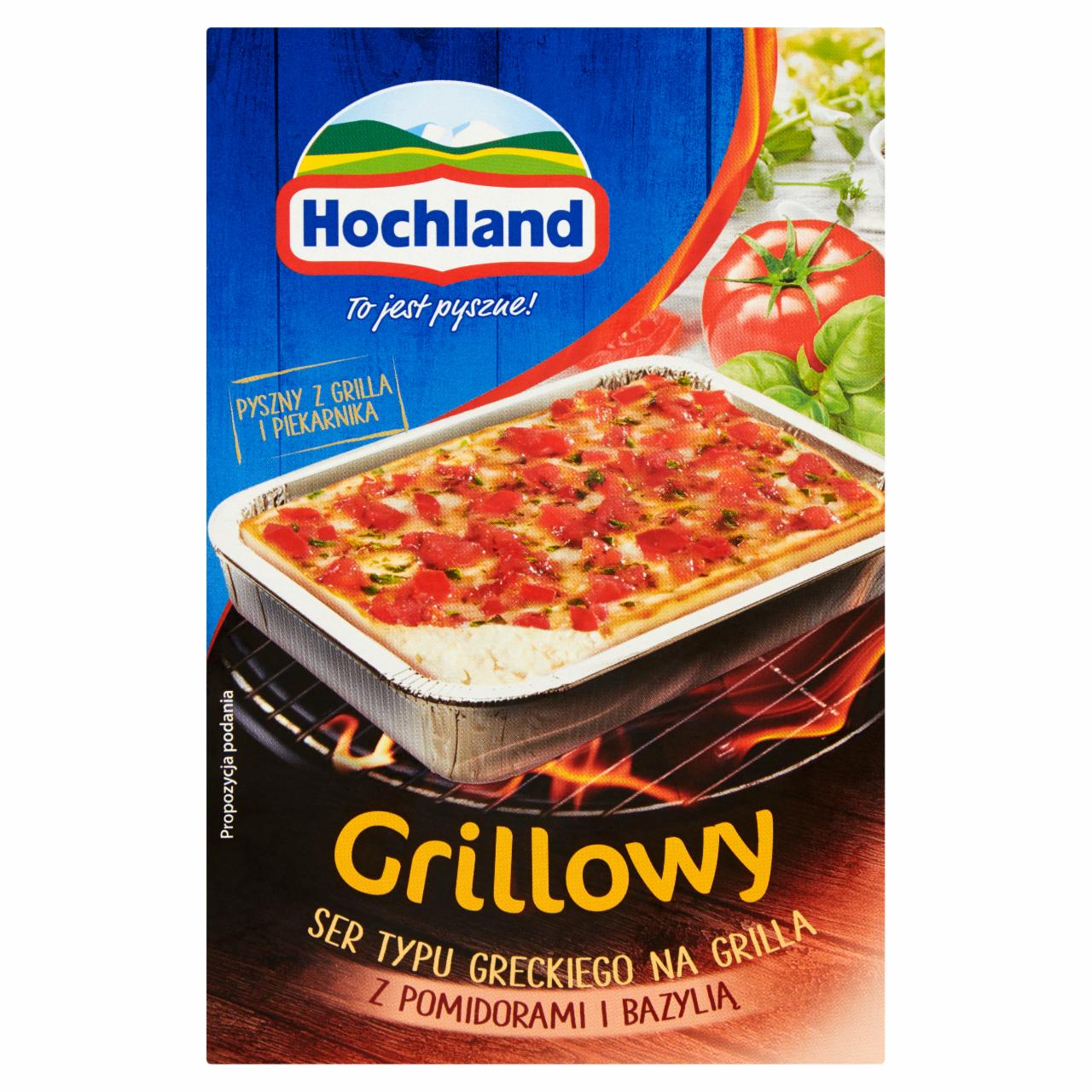 Zdjęcia - Hochland Grillowy ser typu greckiego z pomidorami i bazylią 150 g