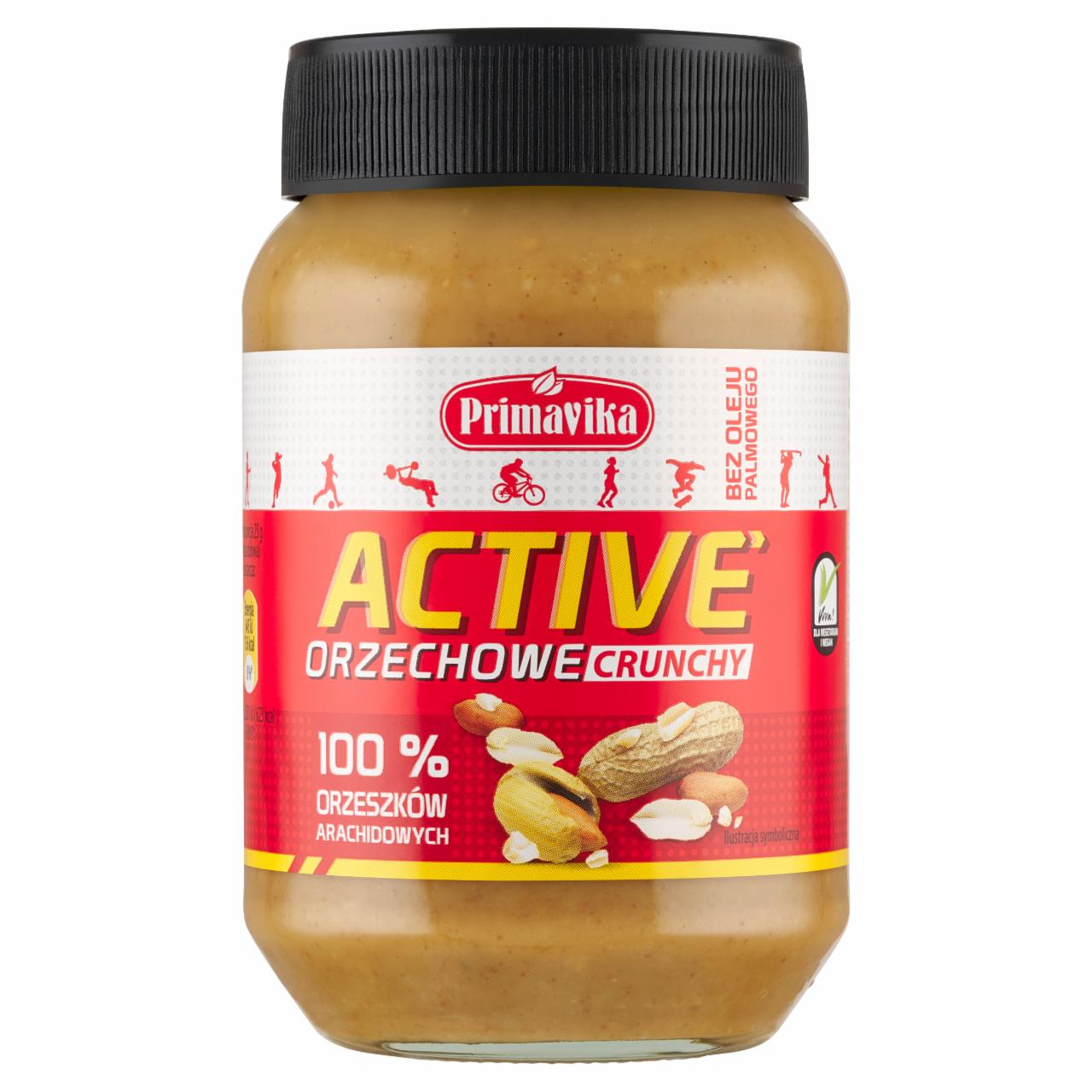 Zdjęcia - Primavika Active Pasta z prażonych orzeszków arachidowych z kawałkami orzechów 470 g