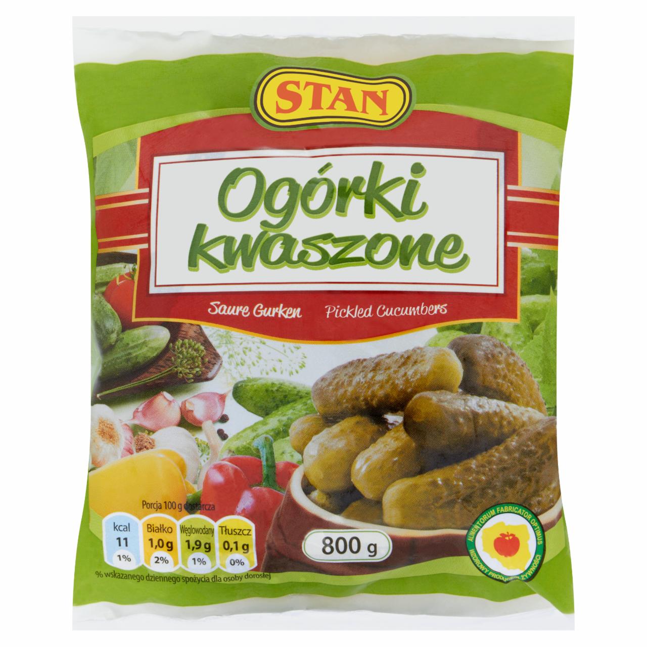 Zdjęcia - Stan Ogórki kwaszone 800 g