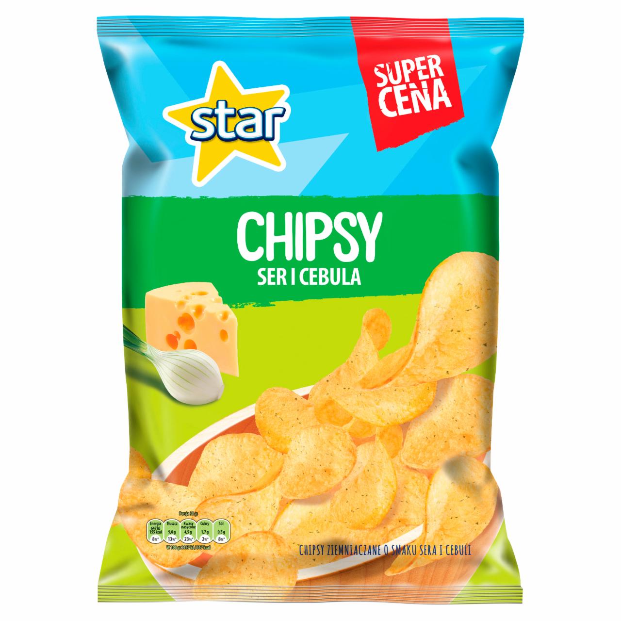Zdjęcia - Star Chipsy o smaku ser i cebula 130 g