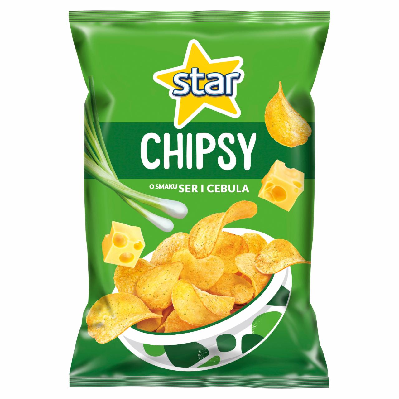 Zdjęcia - Star Chipsy o smaku ser i cebula 130 g