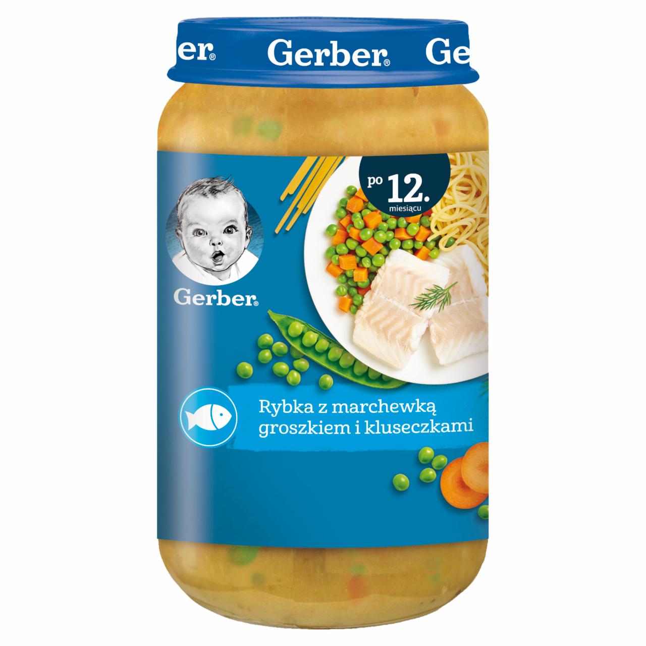 Zdjęcia - Gerber Rybka z marchewką groszkiem i kluseczkami dla dzieci po 12. miesiącu 250 g