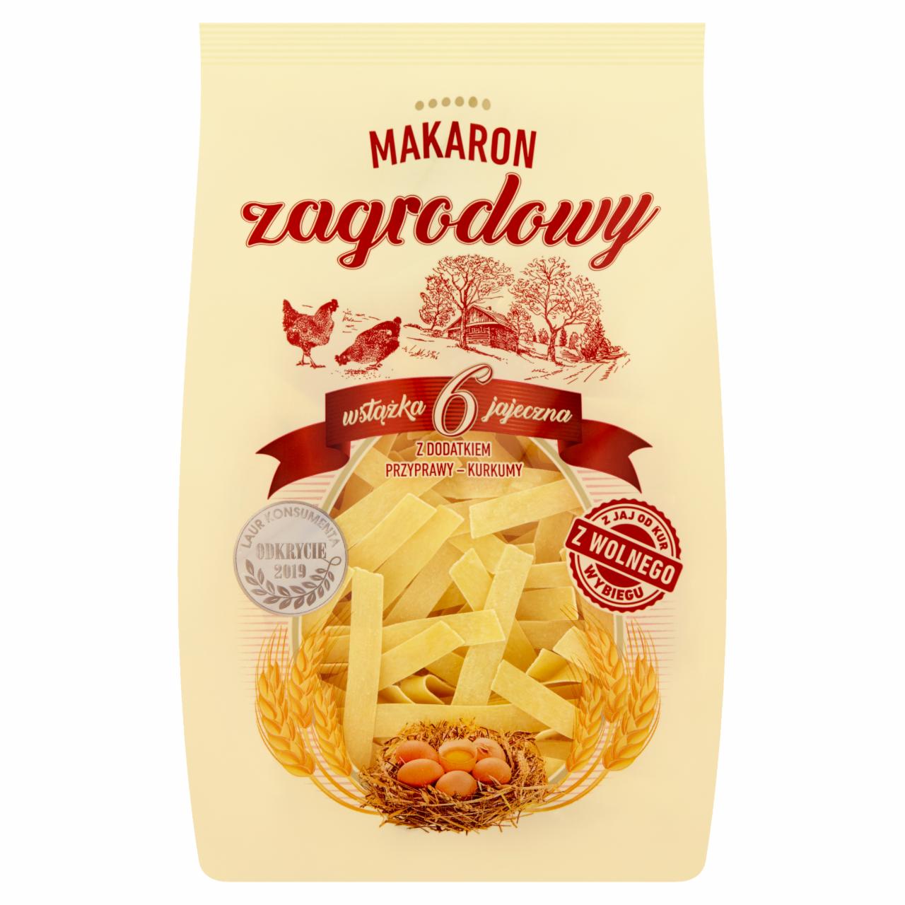 Zdjęcia - Makaron zagrodowy 6 jajeczny wstążka paski 400 g