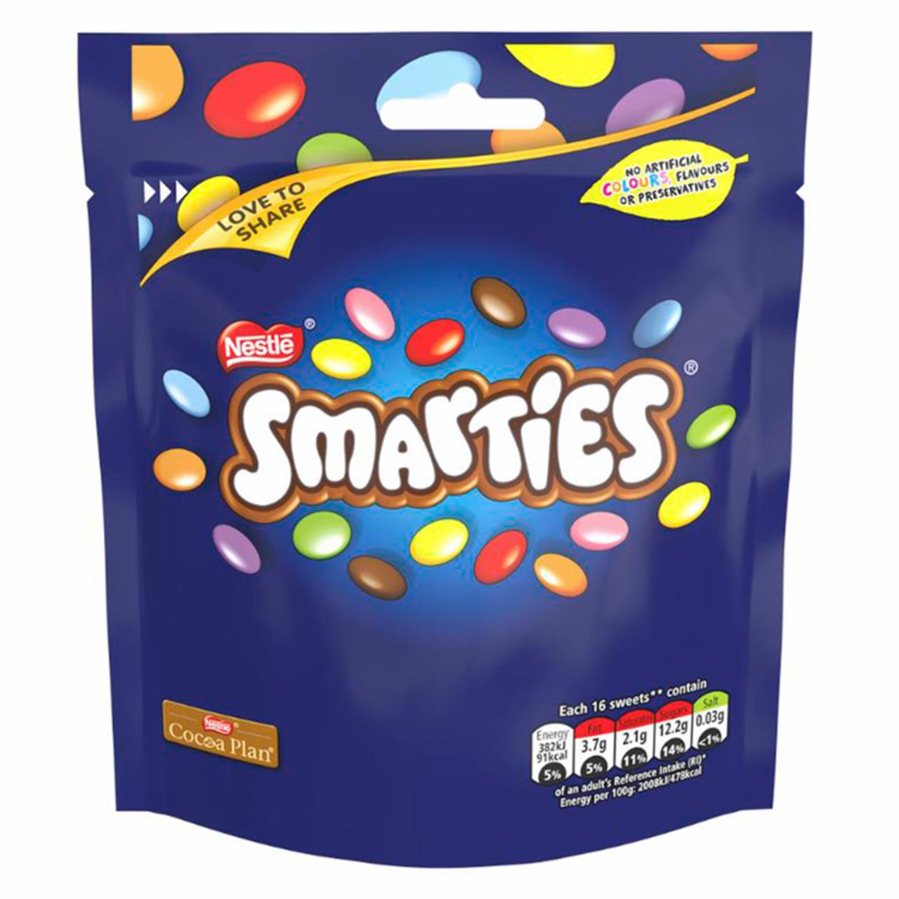 Zdjęcia - Smarties Mleczna czekolada w chrupiących cukrowych skorupkach 118 g