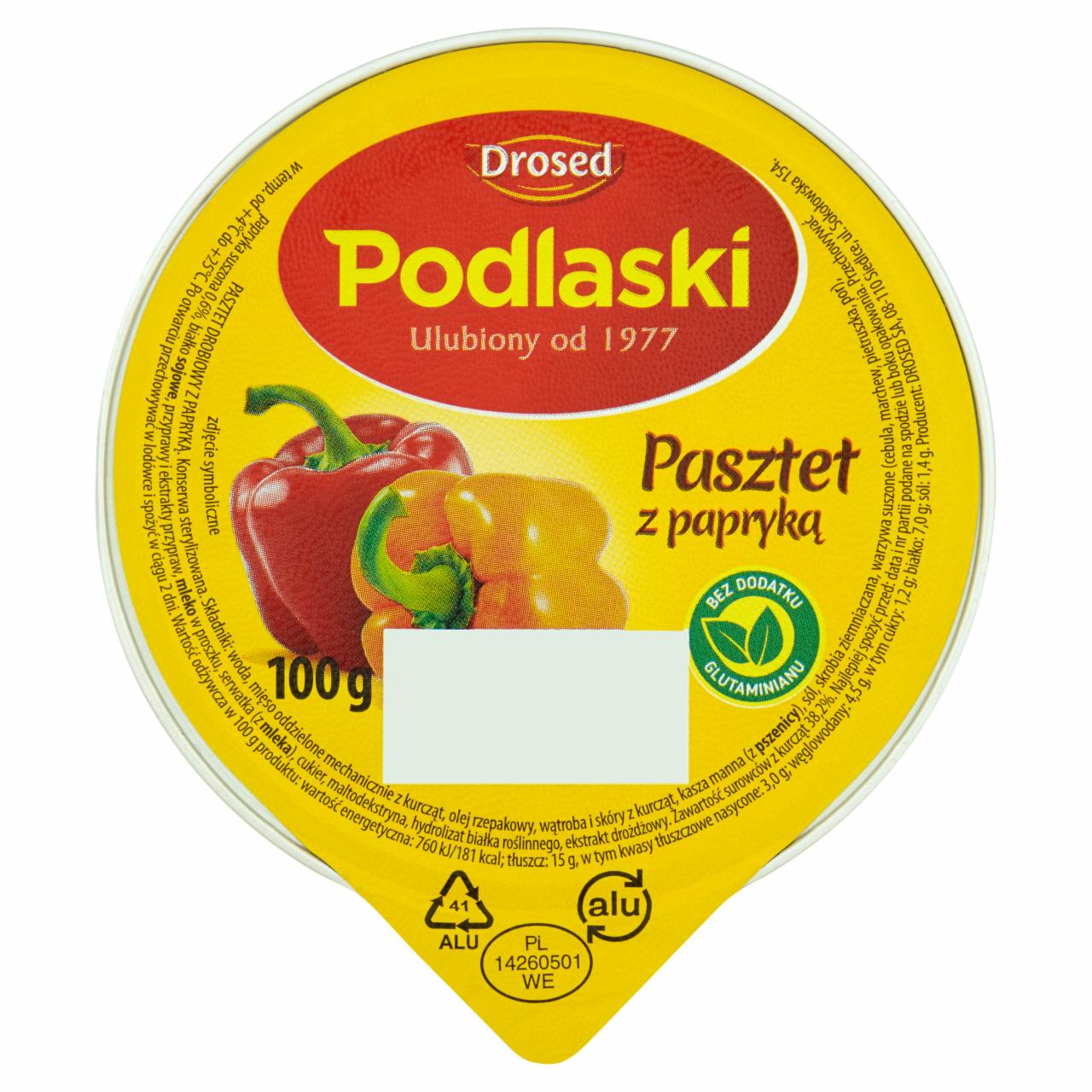 Zdjęcia - Podlaski Pasztet z papryką 100 g Drosed