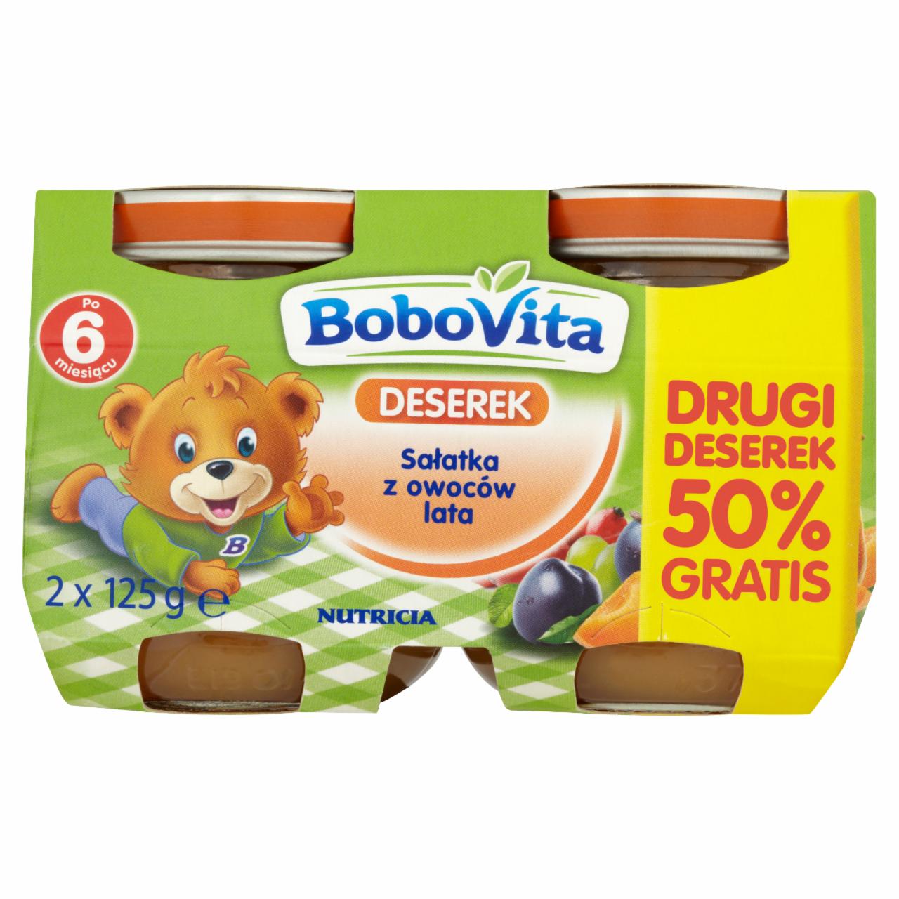 Zdjęcia - BoboVita Deserek Sałatka z owoców lata po 6 miesiącu 2 x 125 g