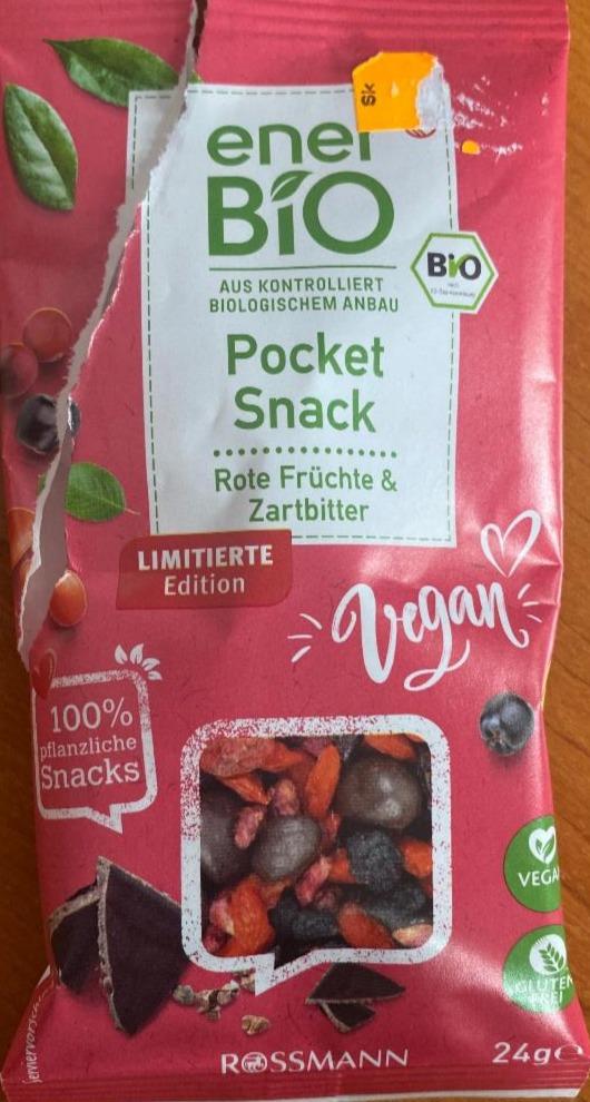 Zdjęcia - Pocket snack Rote Fruchte & Zartbitter EnerBio