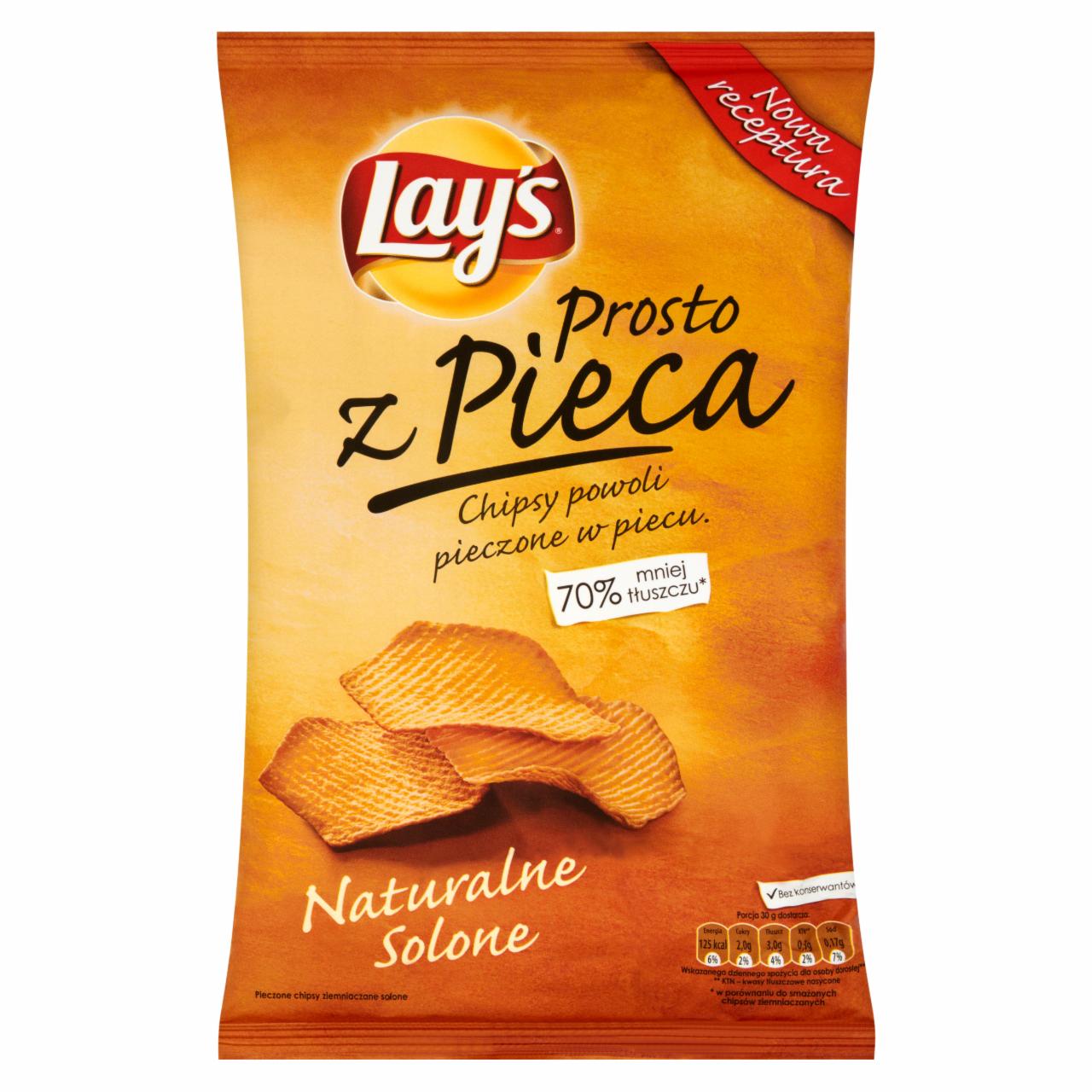 Zdjęcia - Lay's Prosto z Pieca Chipsy powoli pieczone w piecu Naturalne Solone 70 g