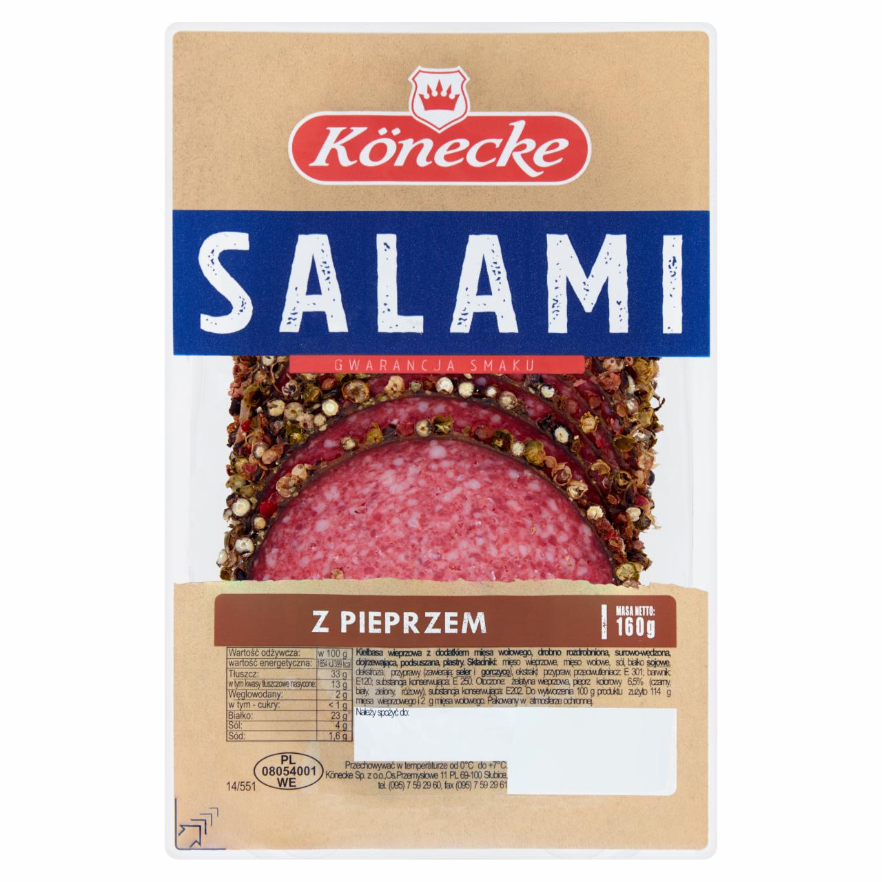 Zdjęcia - Salami z pieprzem 160 g Könecke