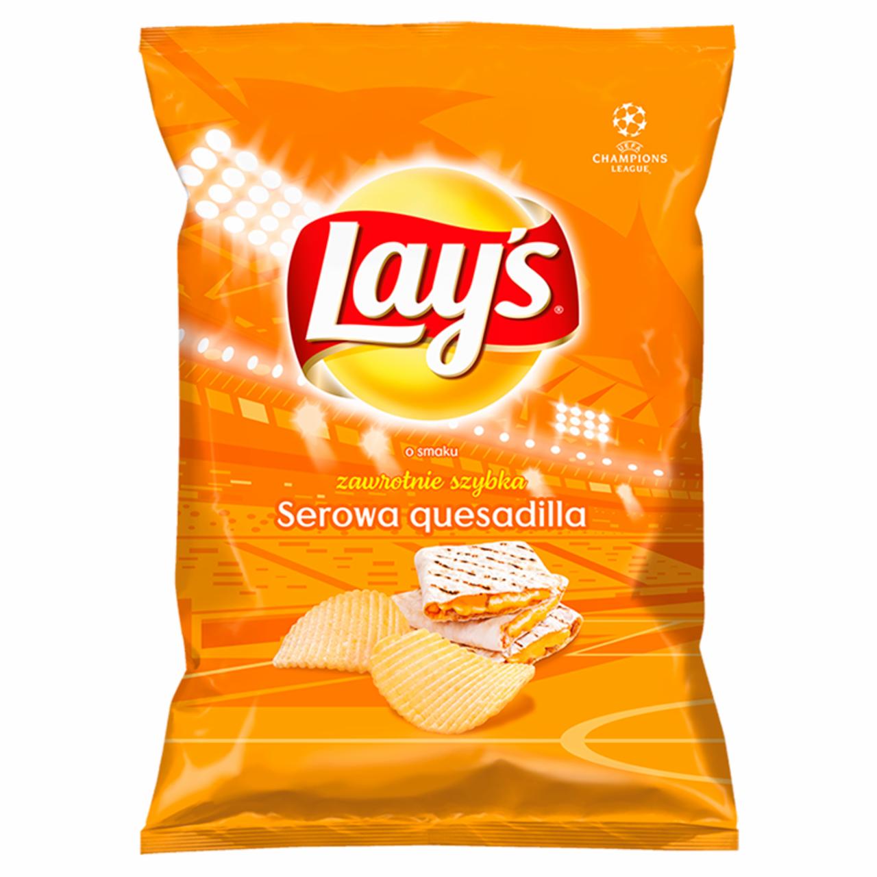 Zdjęcia - Lay's Chipsy ziemniaczane karbowane o smaku serowej quesadilli 40 g