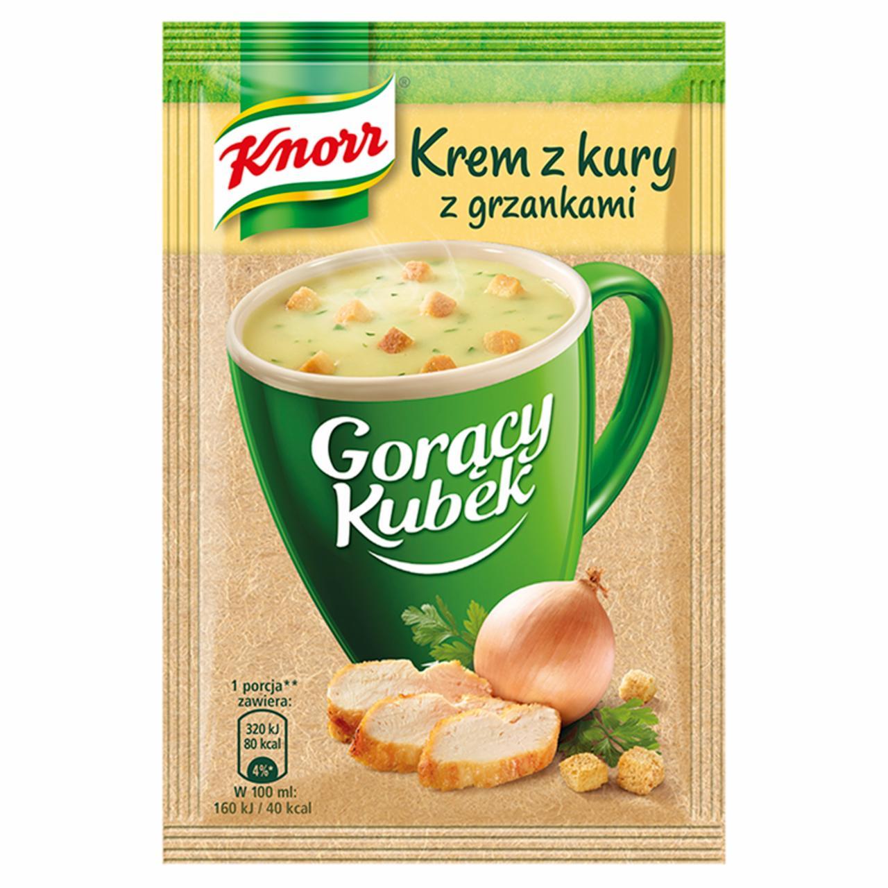 Zdjęcia - Knorr Gorący Kubek Kremowy rosół z grzankami 16 g