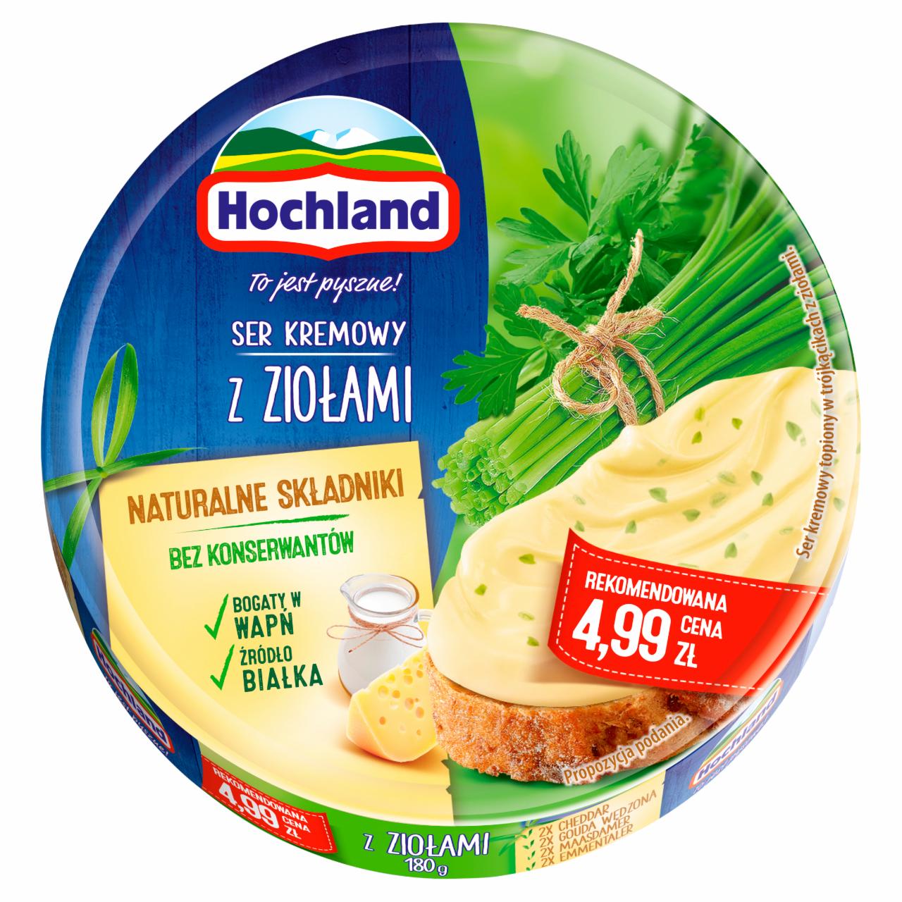 Zdjęcia - Hochland Ser kremowy w trójkącikach z ziołami 180 g