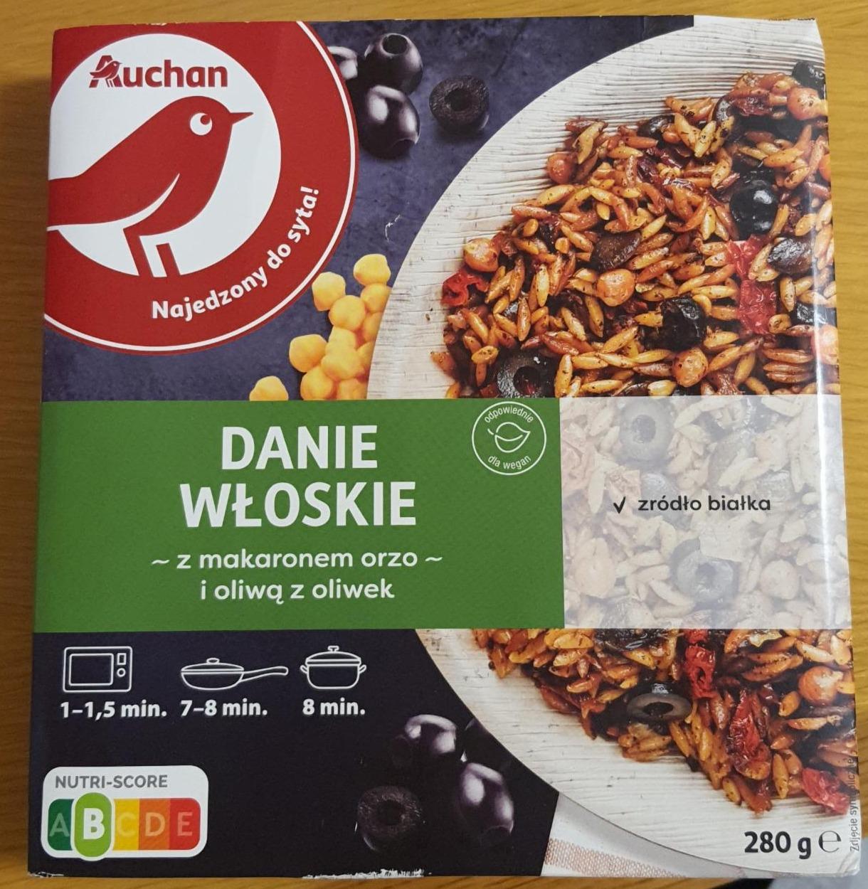 Zdjęcia - Danie wloskie z makaronem orzo i oliwą z oliwek Auchan