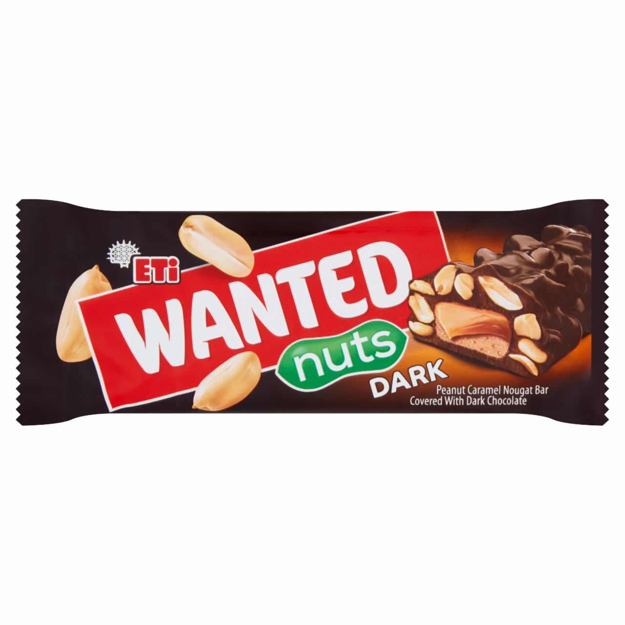 Zdjęcia - Baton Wanted nugatowy z orzeszkami ziemnymi i karmelem pokryty czekoladą deserową Eti