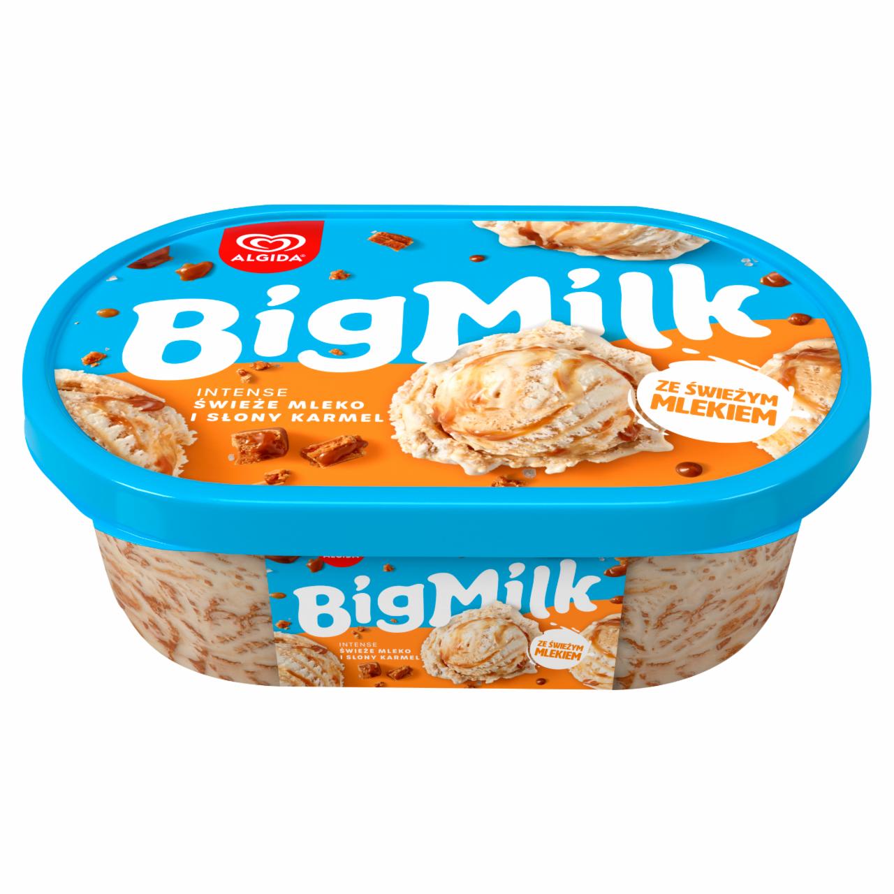 Zdjęcia - Big Milk Intense Lody świeże mleko i słony karmel 1000 ml