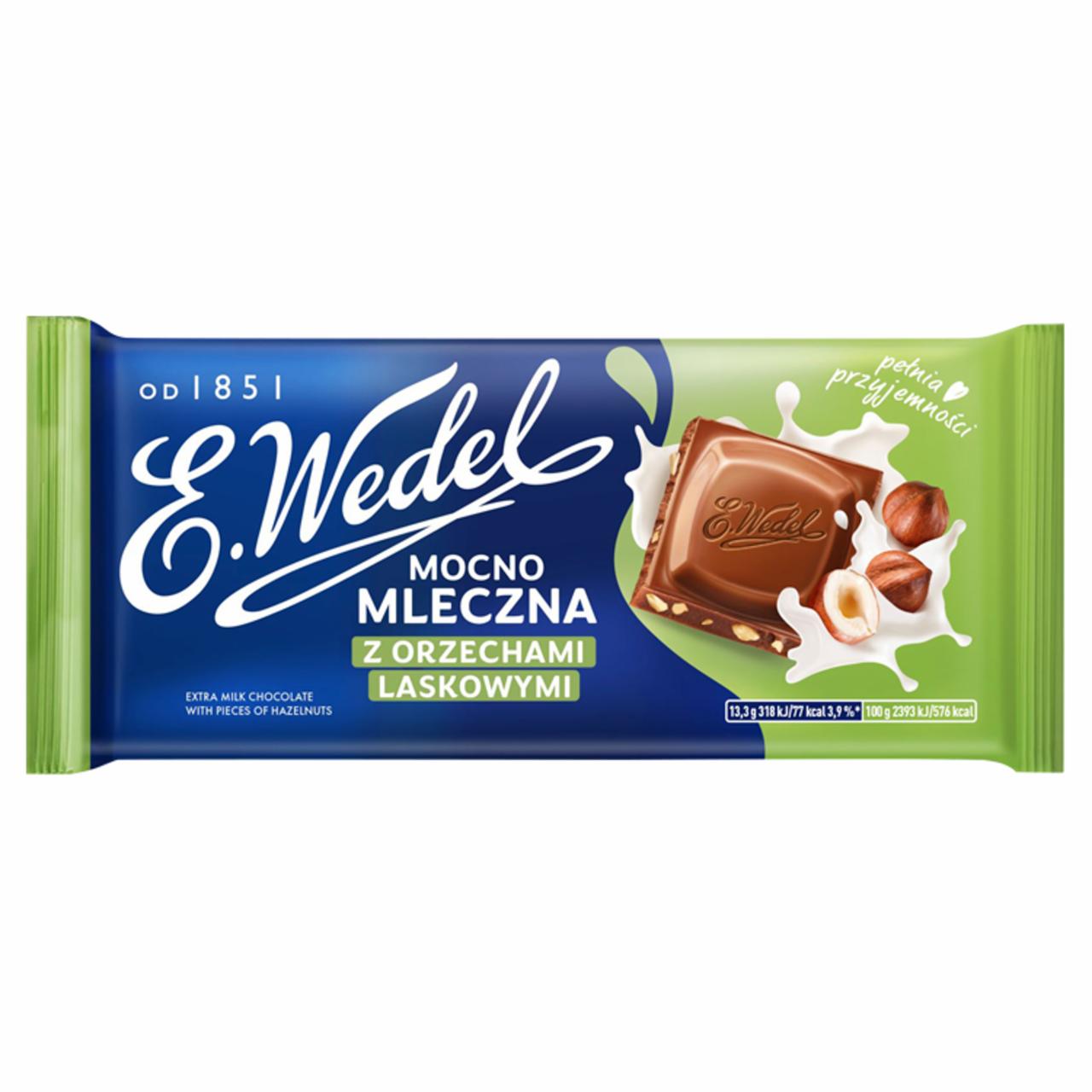 Zdjęcia - E. Wedel Czekolada mocno mleczna z orzechami laskowymi 80 g