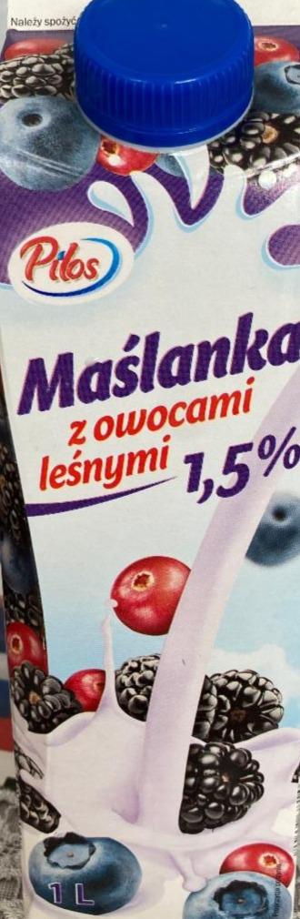 Zdjęcia - Maślanka z owocami leśnymi 1,5% Pilos
