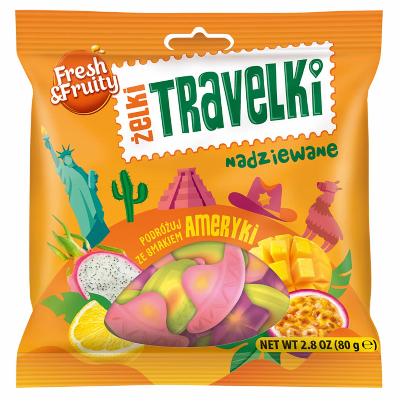 Zdjęcia - Fresh & Fruity Żelki travelki nadziewane smaki Ameryki 80 g