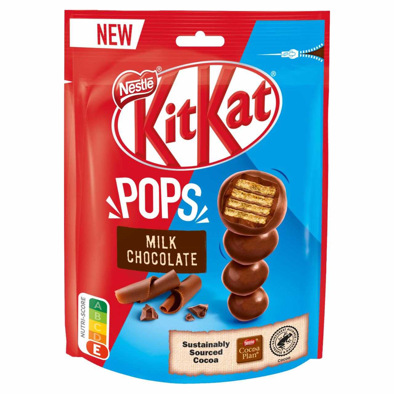 Zdjęcia - KitKat Pops Kruchy wafelek w mlecznej czekoladzie 140 g
