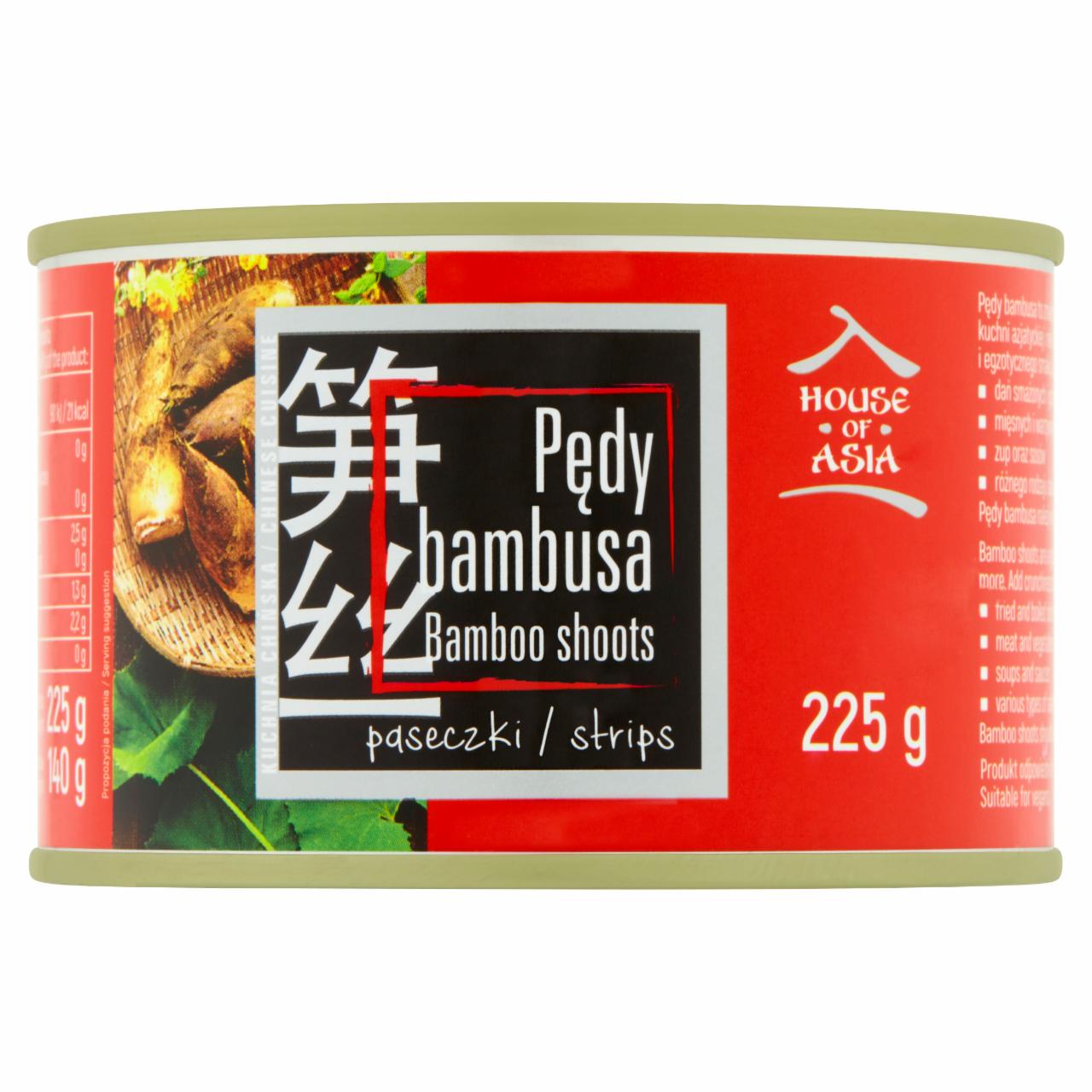 Zdjęcia - House of Asia Pędy bambusa paseczki 225 g