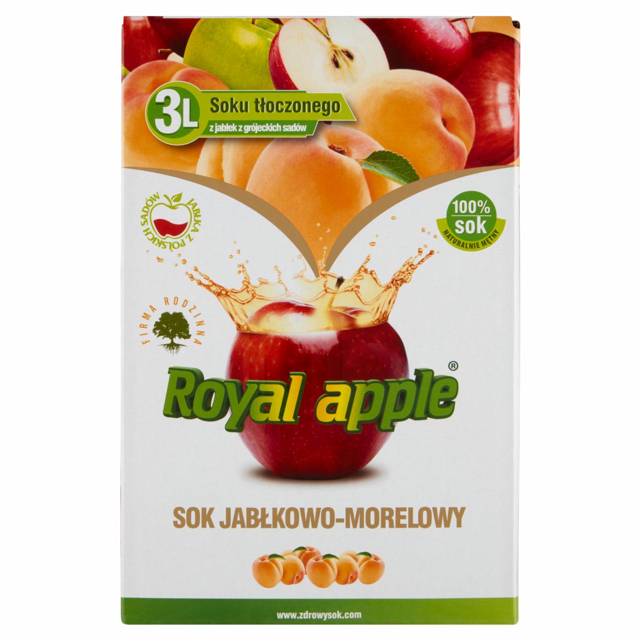 Zdjęcia - Royal apple Sok jabłkowo-morelowy 3 l