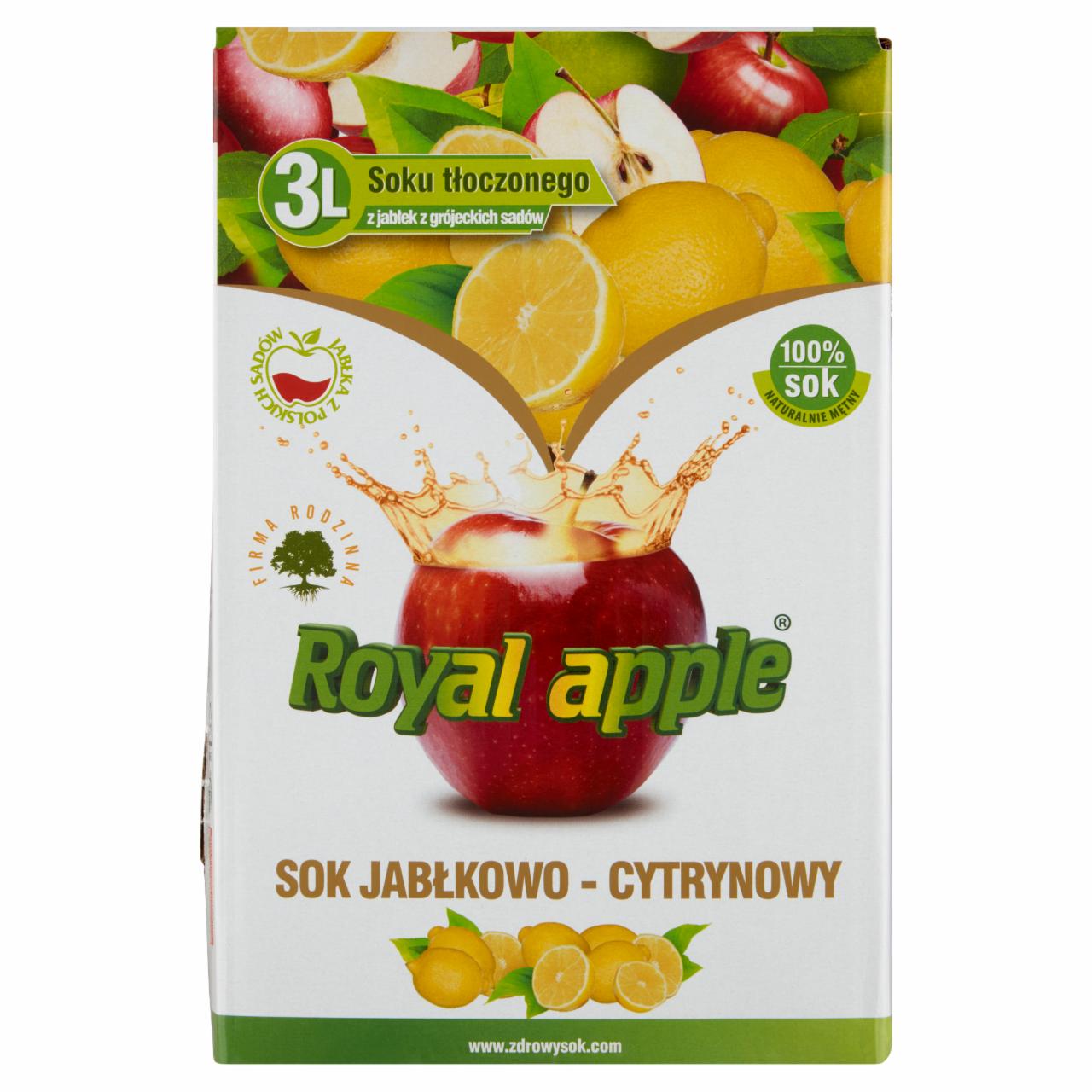 Zdjęcia - Royal apple Sok jabłkowo-cytrynowy 3 l
