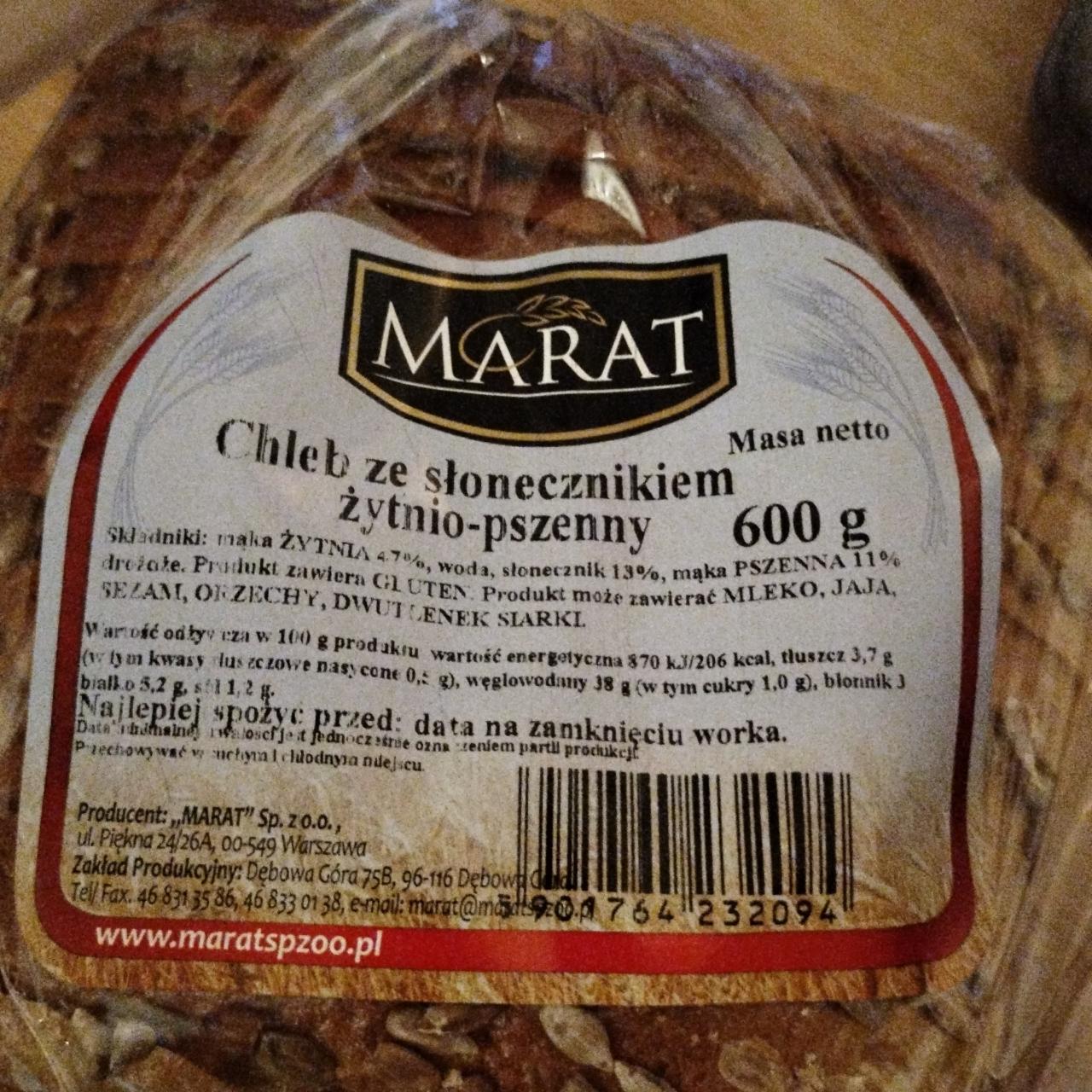 Zdjęcia - Chleb ze słoneczkiem żytnio-pszenny Marat