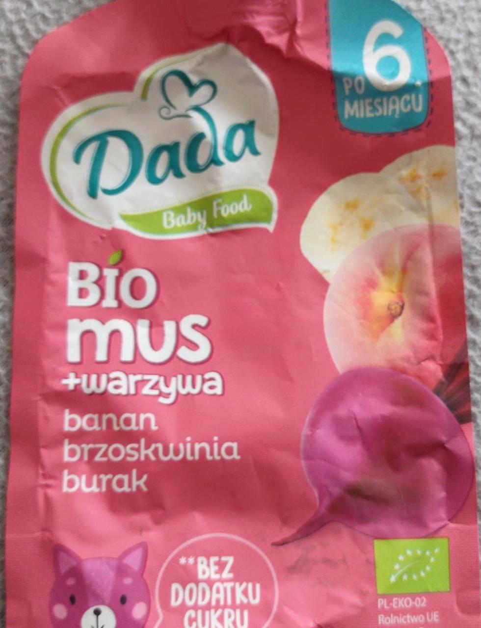 Zdjęcia - Baby Food Bio mus + warzywa banan brzoskwinia burak Dada