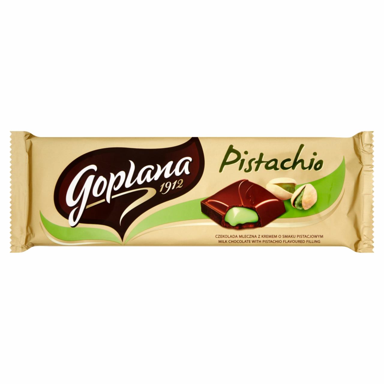 Zdjęcia - Goplana Pistachio Czekolada mleczna z kremem o smaku pistacjowym 245 g
