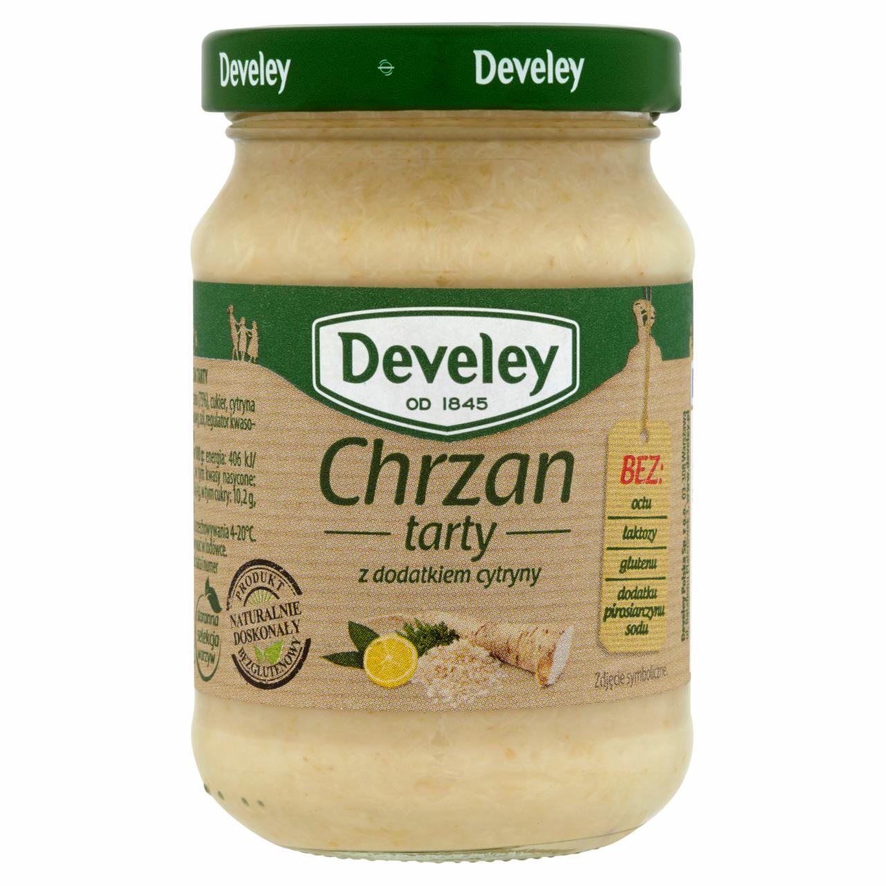 Zdjęcia - Develey Chrzan tarty z dodatkiem cytryny 180 g