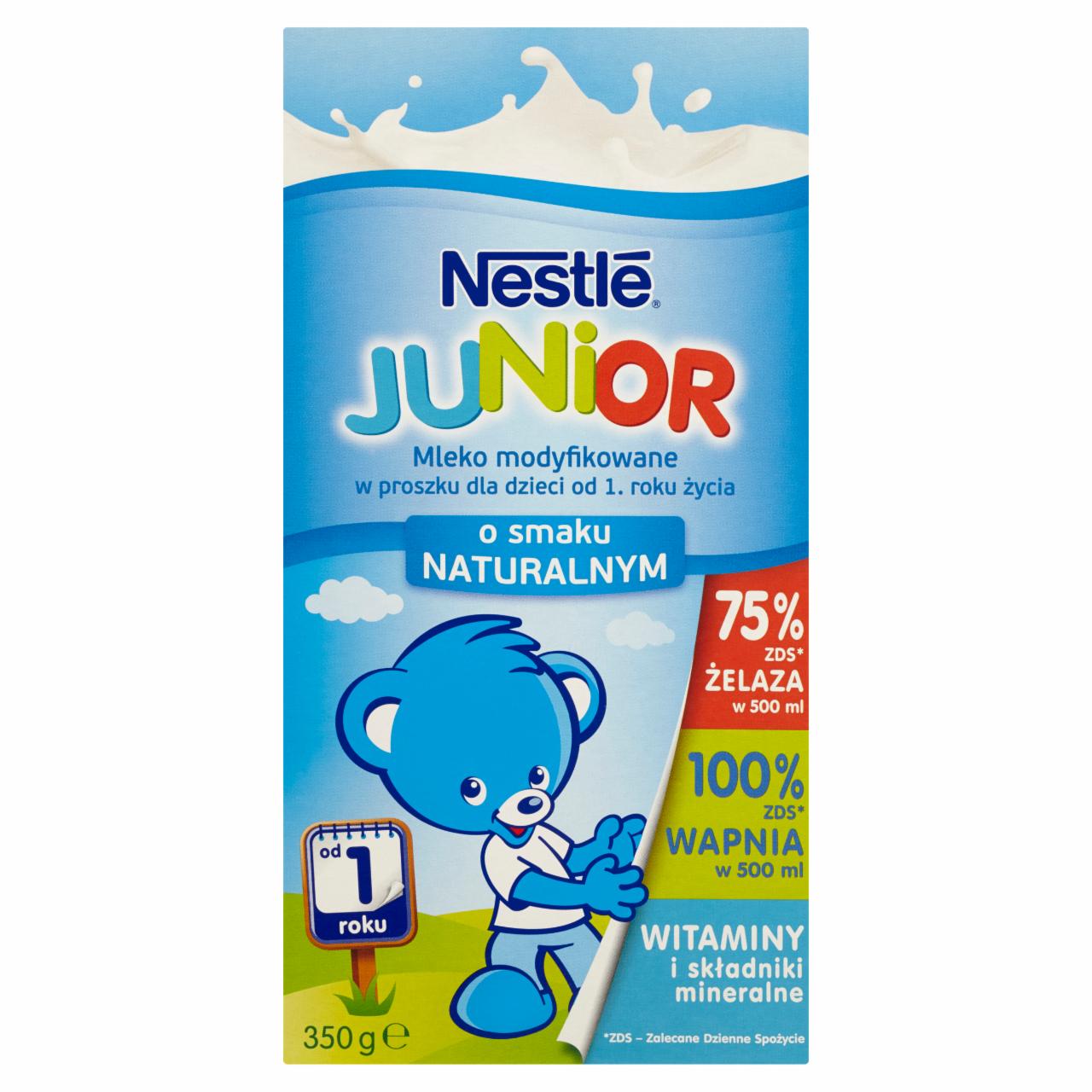 Zdjęcia - Nestlé Junior Mleko modyfikowane w proszku dla dzieci od 1. roku życia o smaku naturalnym 350 g