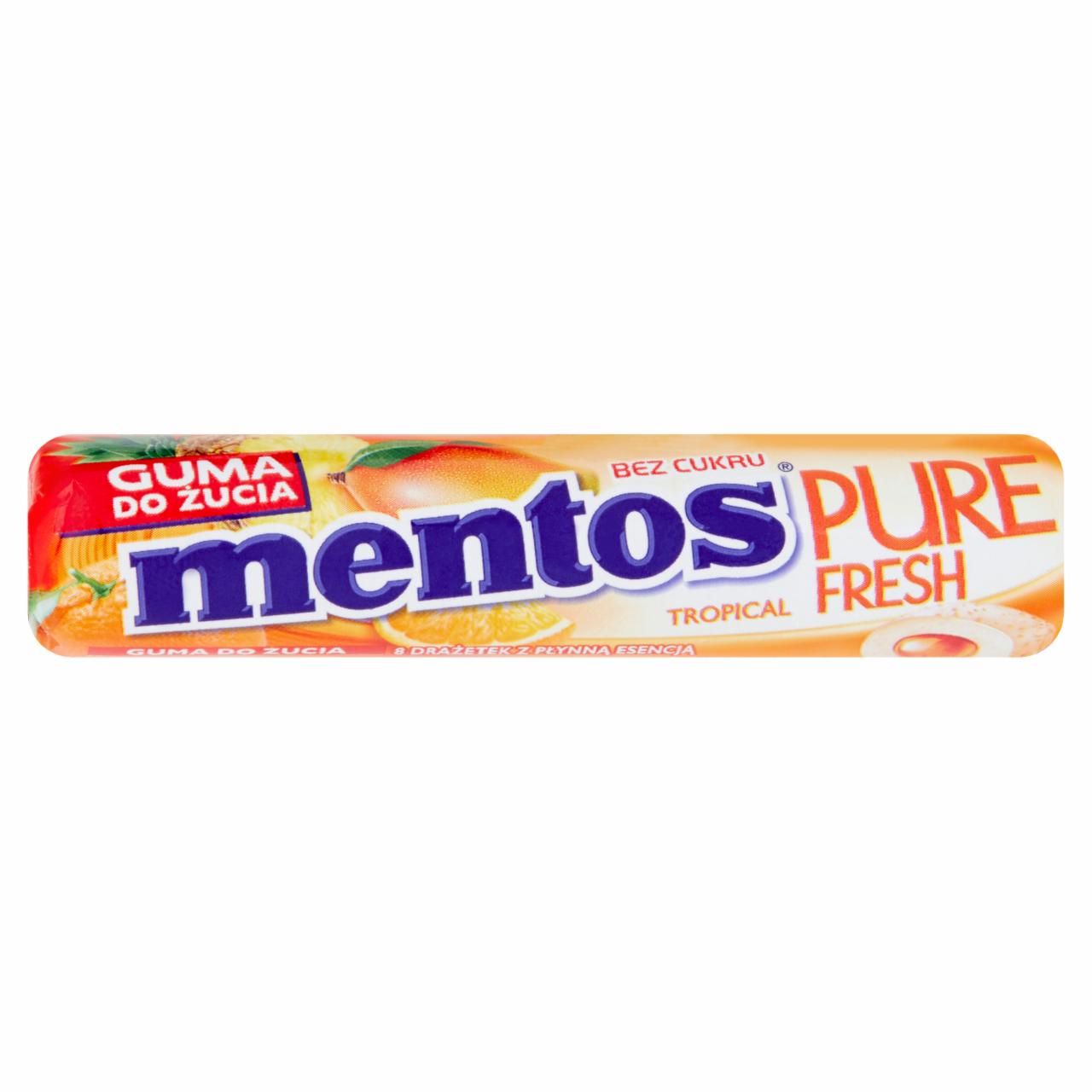 Zdjęcia - Mentos Pure Fresh Tropical Guma do żucia bez cukru 15 g (8 sztuk)