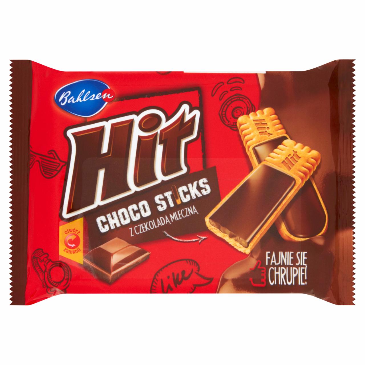 Zdjęcia - Hit Choco Sticks z czekoladą mleczną Herbatniki 120 g