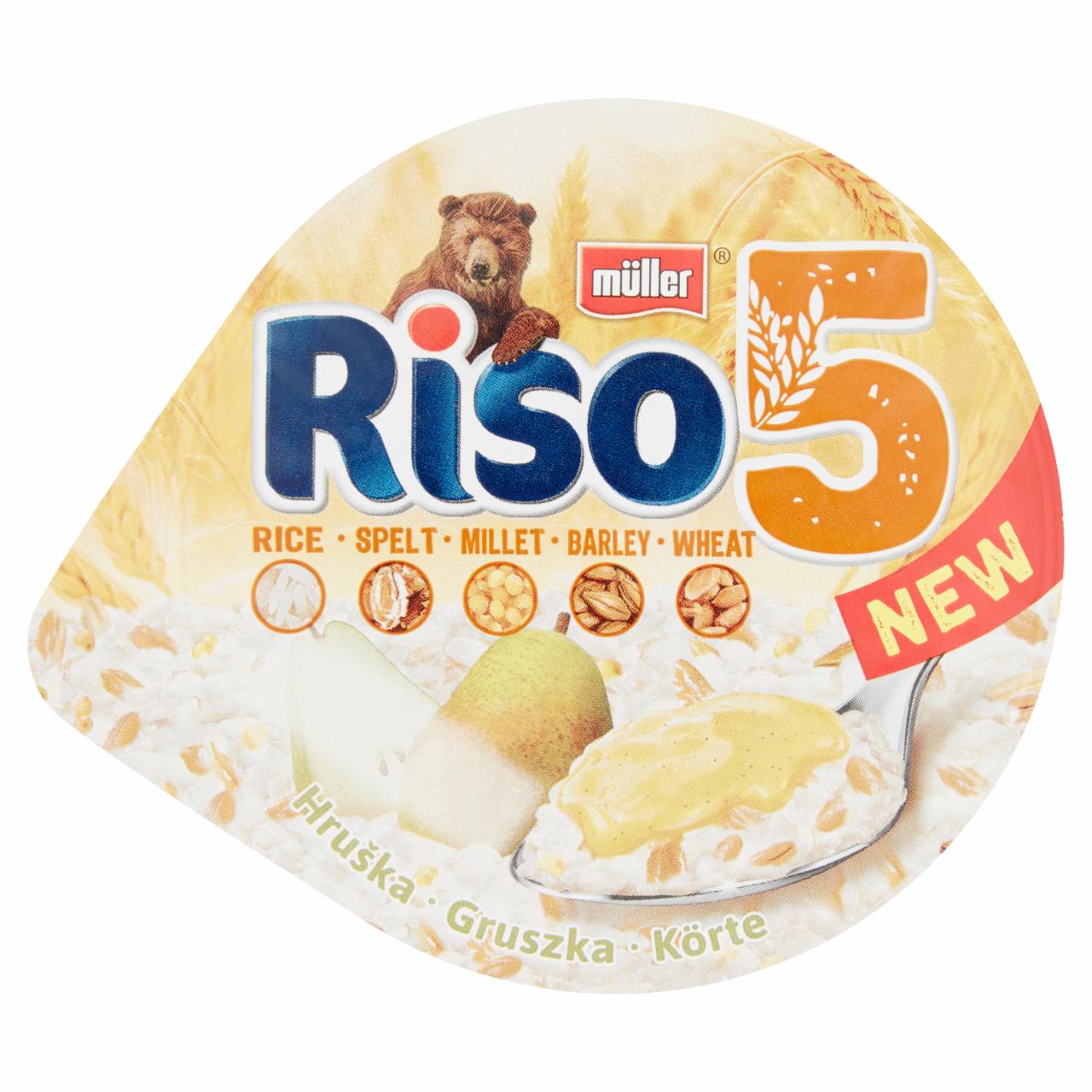 Zdjęcia - Müller Riso 5 ziaren Gruszka Mleczny deser ryżowy 175 g