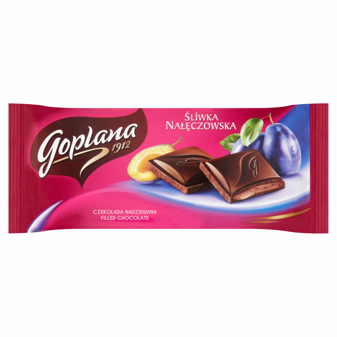 Zdjęcia - Goplana Śliwka Nałęczowska Czekolada nadziewana 90 g