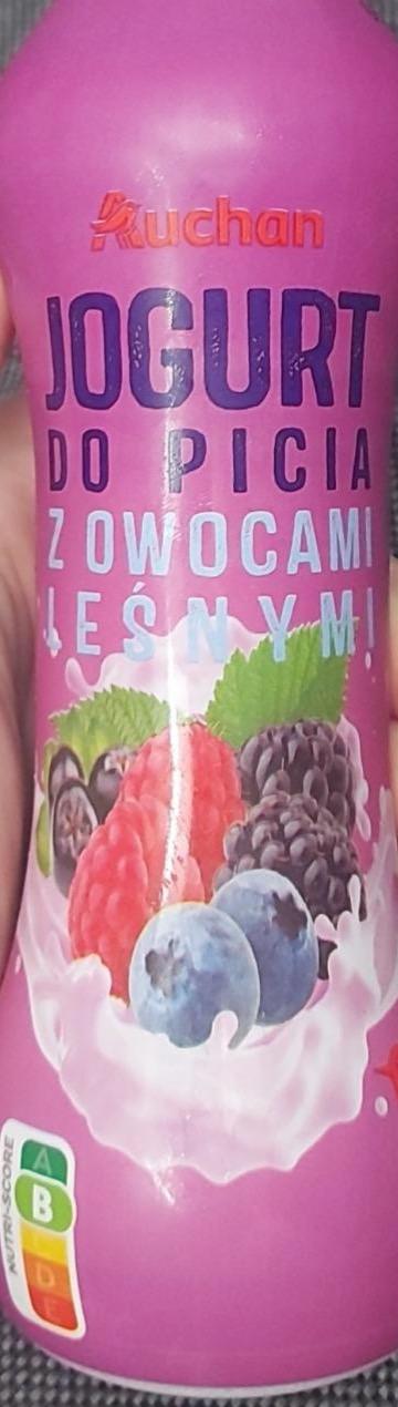 Zdjęcia - Jogurt do picia z owocami leśnymi Auchan