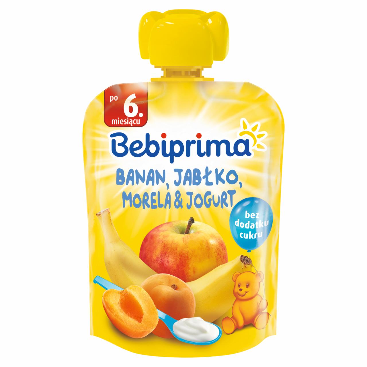 Zdjęcia - Bebiprima Mus owocowy po 6. miesiącu banan jabłko morela & jogurt 90 g