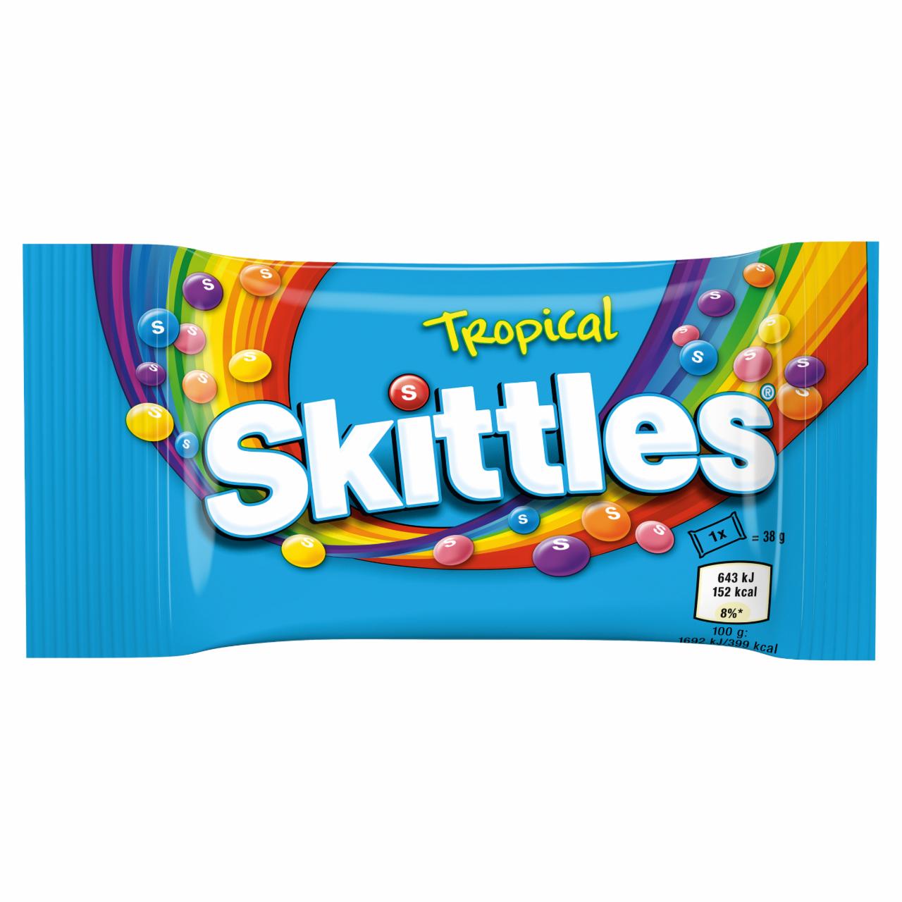 Zdjęcia - Skittles Tropical Cukierki do żucia 38 g