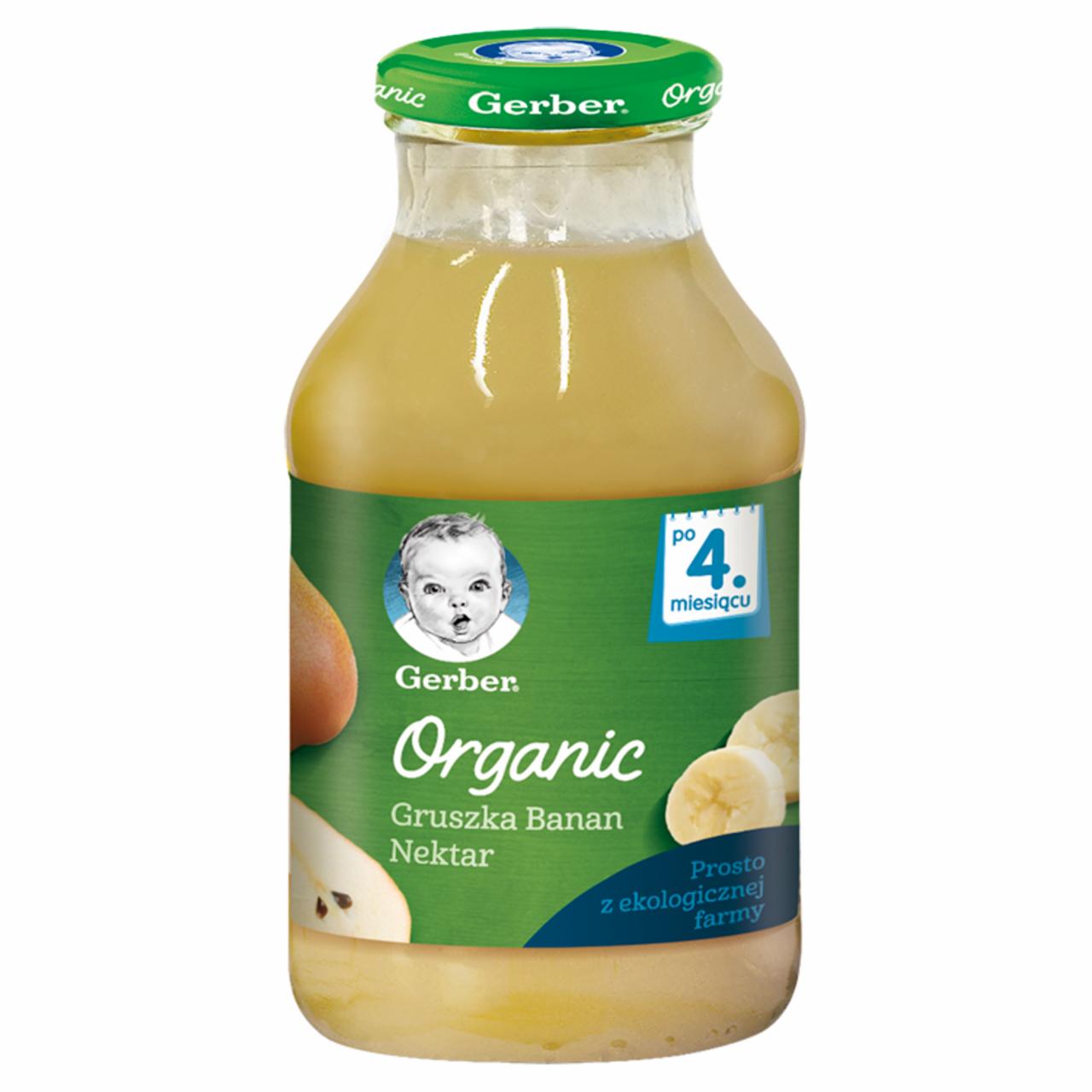 Zdjęcia - Gerber Organic Nektar gruszka banan dla niemowląt po 4. miesiącu 200 ml