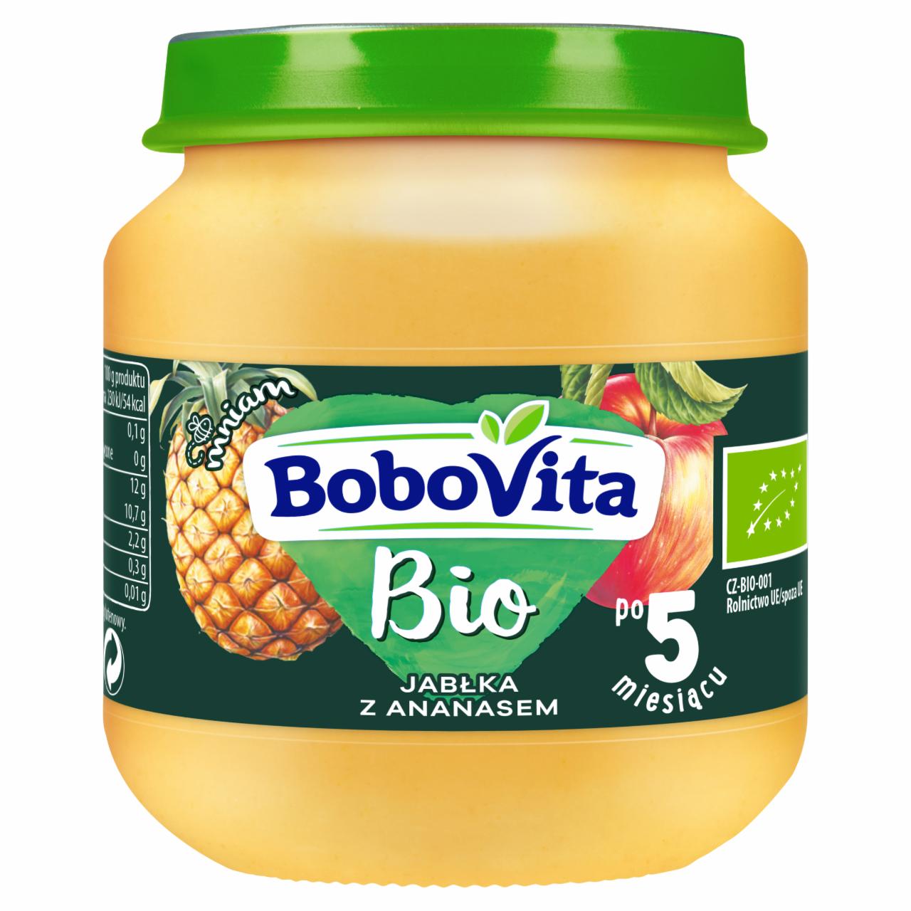 Zdjęcia - BoboVita Bio Jabłka z ananasem po 5 miesiącu 125 g