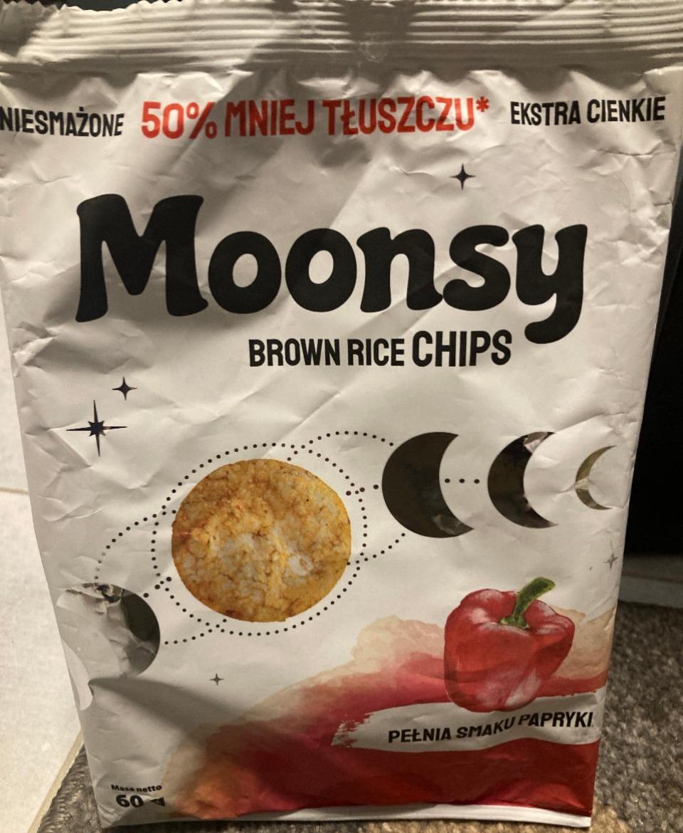 Zdjęcia - Brown Rice Chips o smaku papryki Moonsy