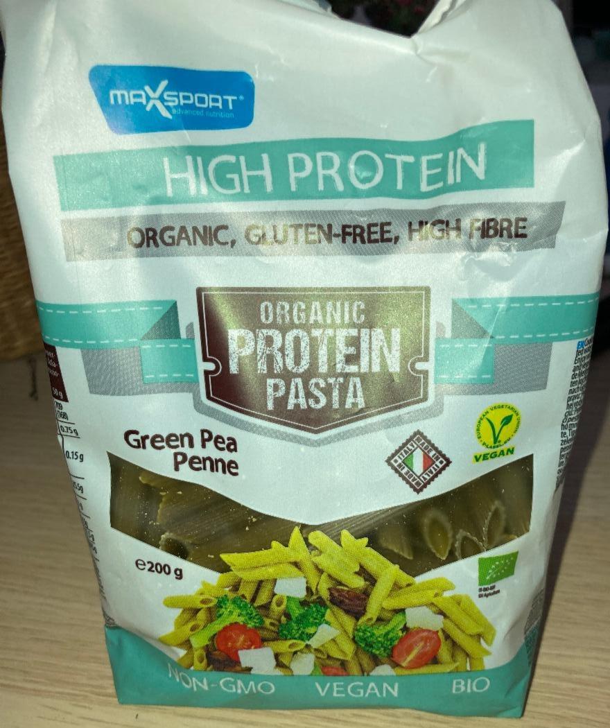 Zdjęcia - Organic protein pasta Green pea Penne MaxSport