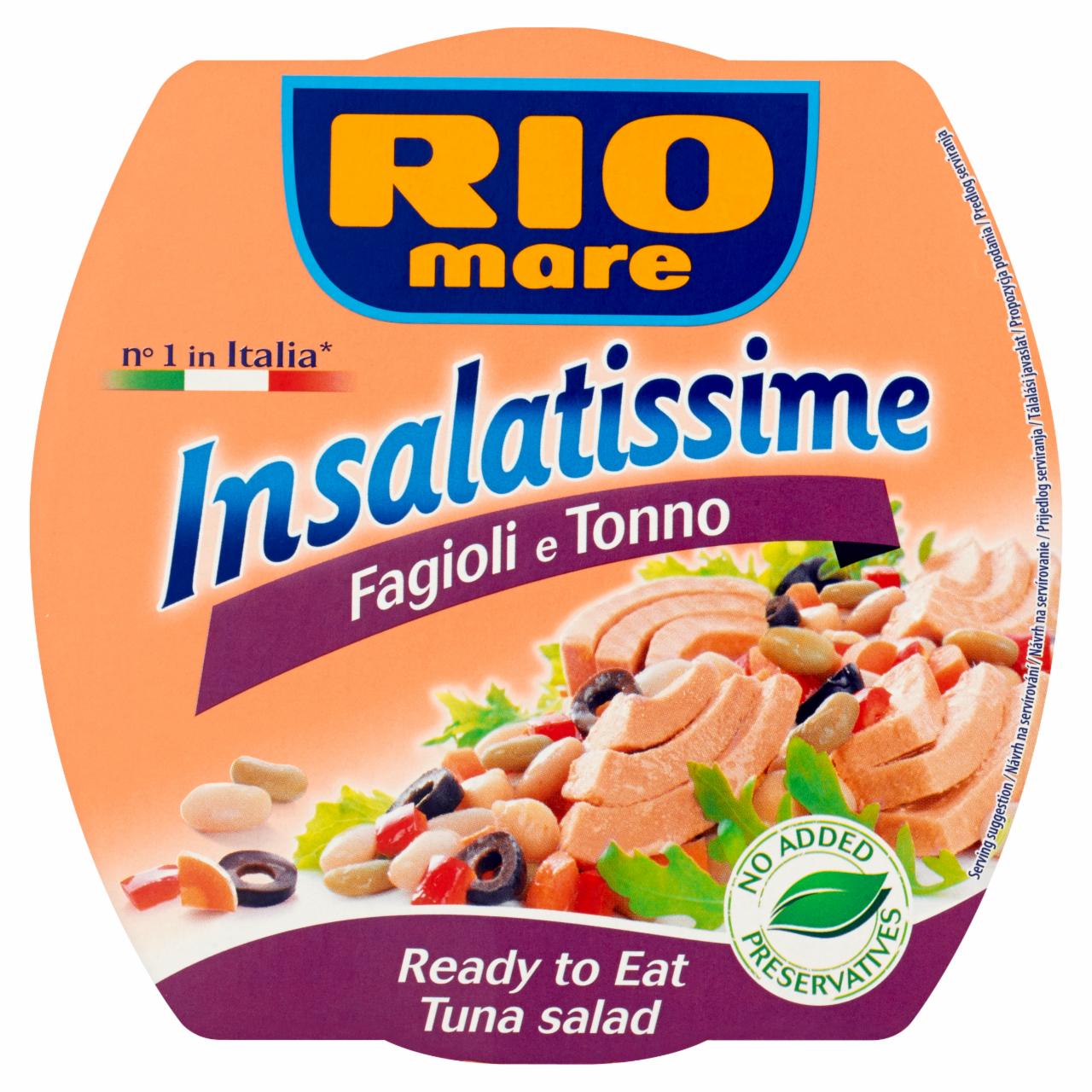 Zdjęcia - Rio Mare Insalatissime Fagioli e Tonno Gotowe danie z warzyw i tuńczyka 160 g