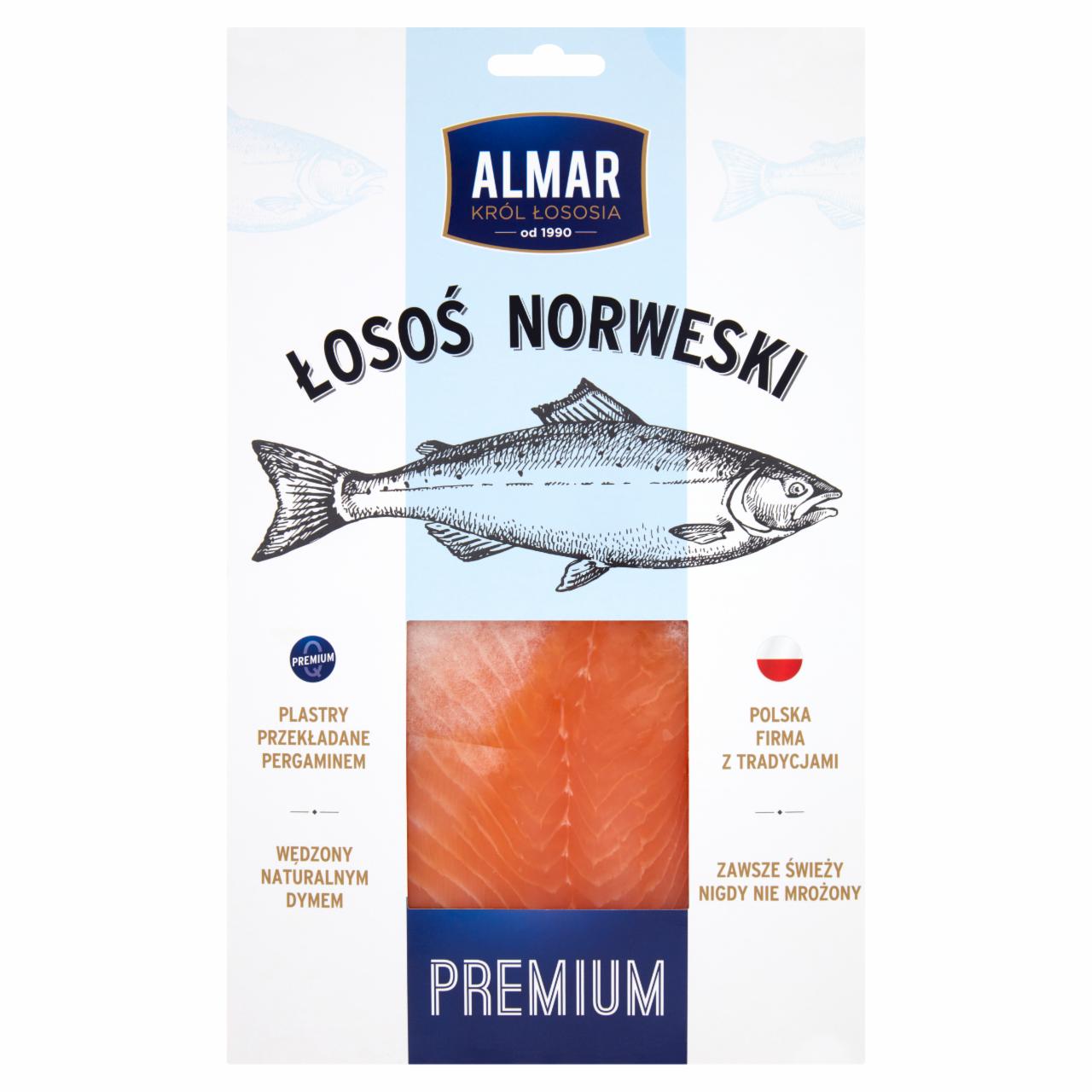 Zdjęcia - Almar Premium Łosoś norweski wędzony na zimno plastry 140 g