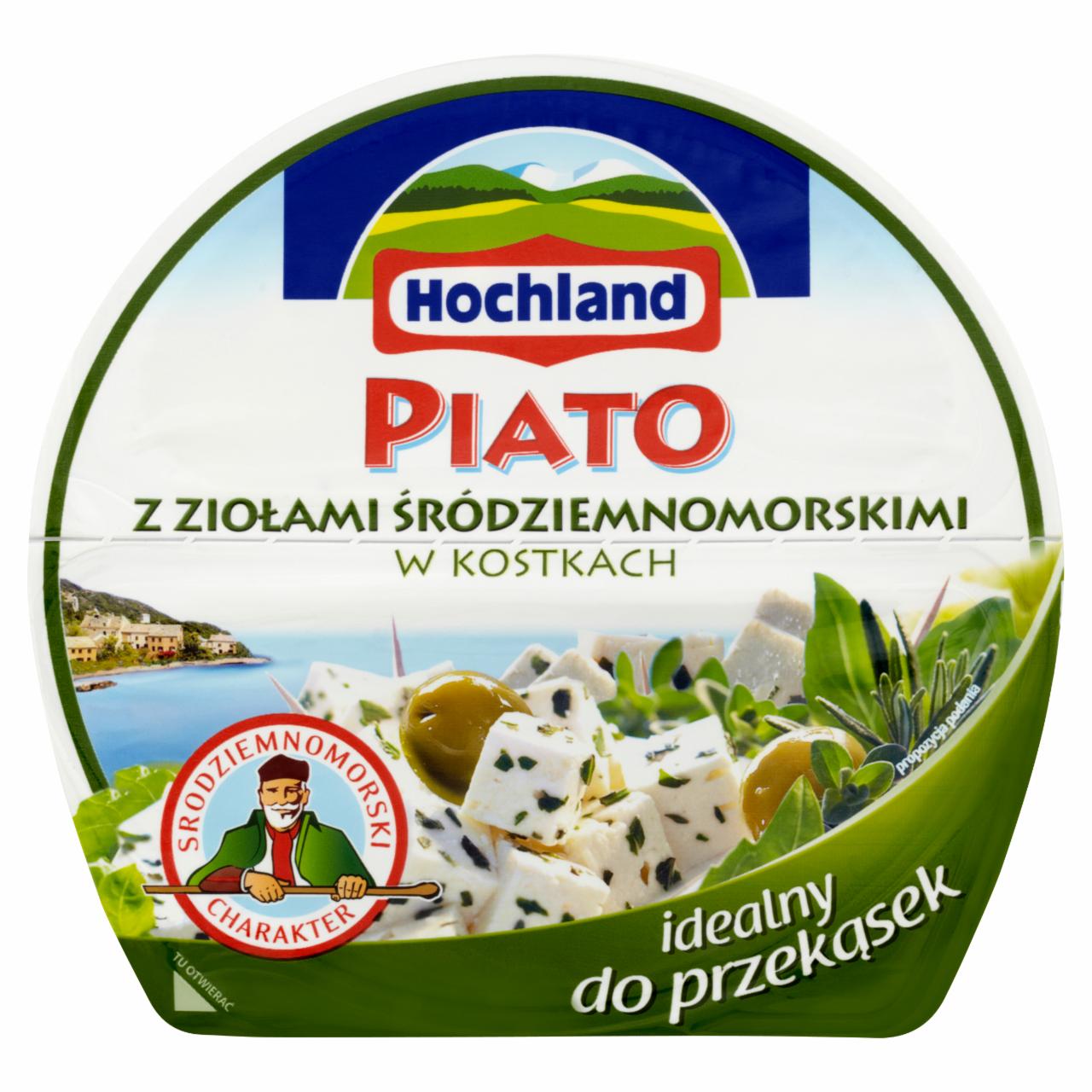 Zdjęcia - Hochland Piato z ziołami śródziemnomorskim w kostkach Ser solankowy 135 g